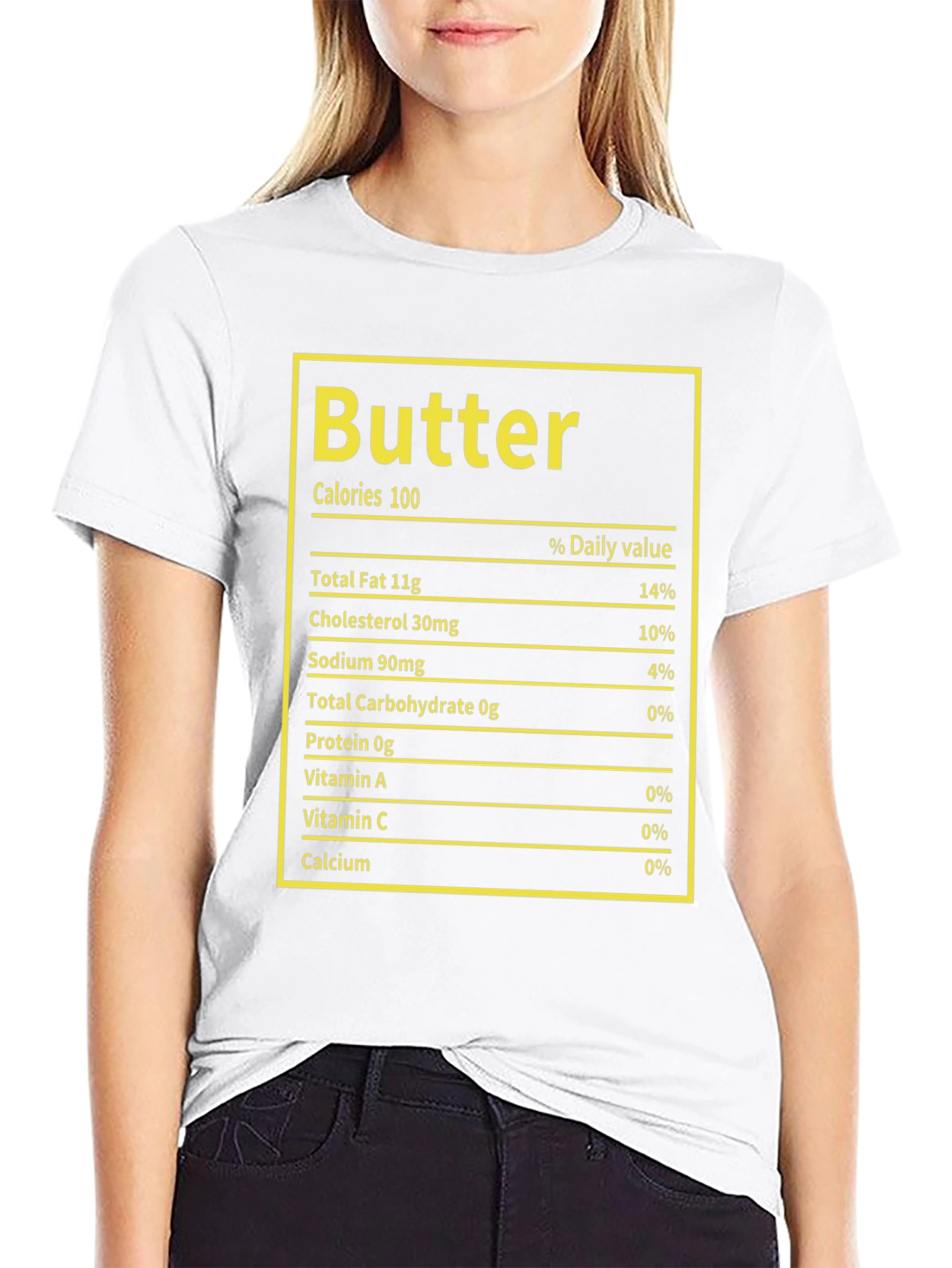 Butter Nutrition Facts T-Shirt - Foodie Humor Tee