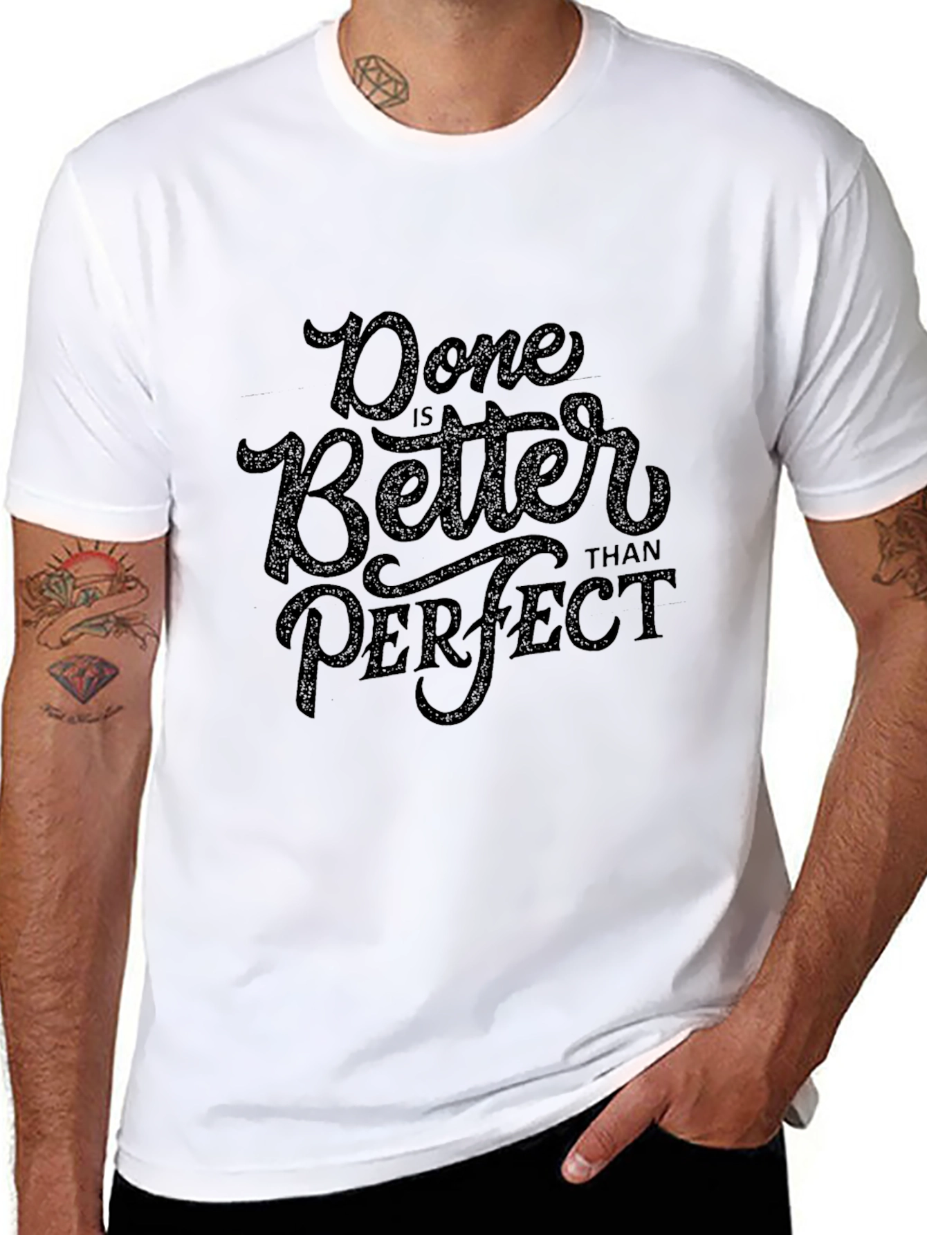 Done is Better Than Perfect Black Graphic Tee