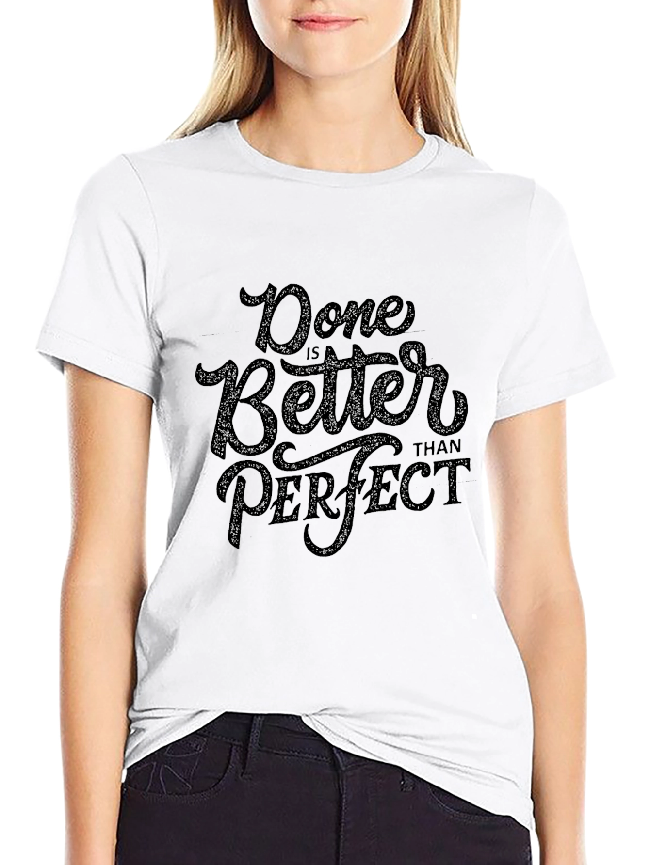 Done is Better Than Perfect Black Graphic Tee