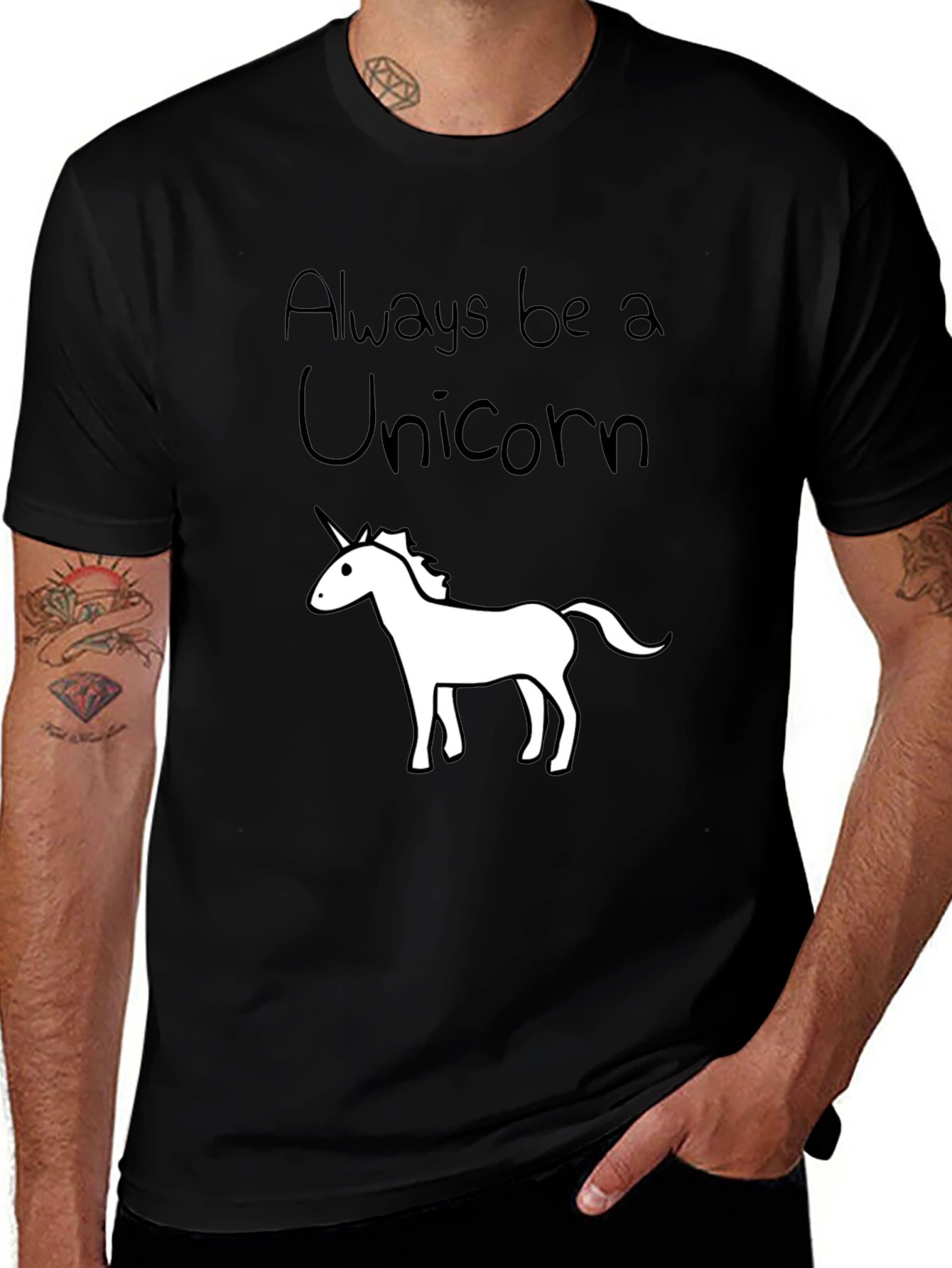 Always Be a Unicorn Black T-Shirt