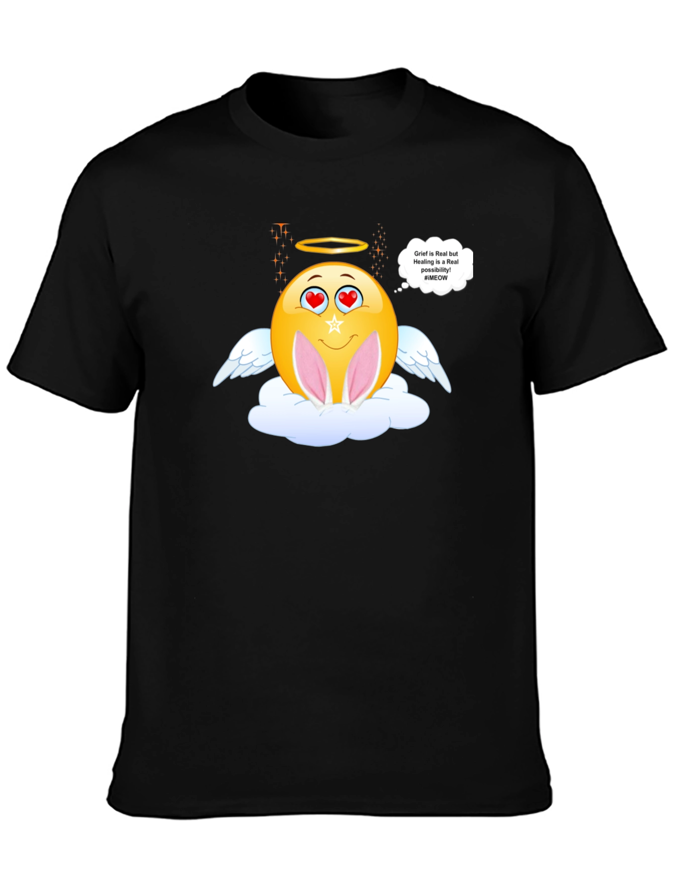 Angel Emoji Easter Graphic T-Shirt