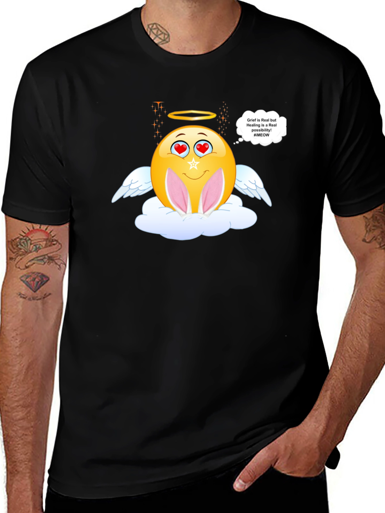 Angel Emoji Easter Graphic T-Shirt