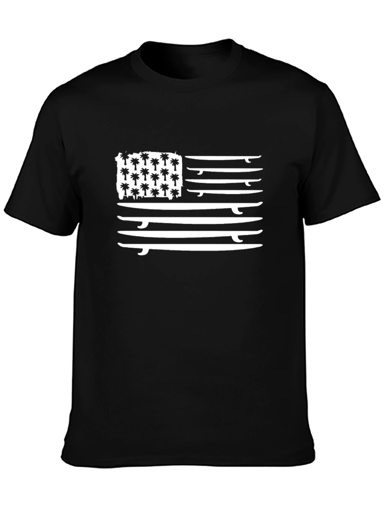 Surfboard American Flag T-Shirt