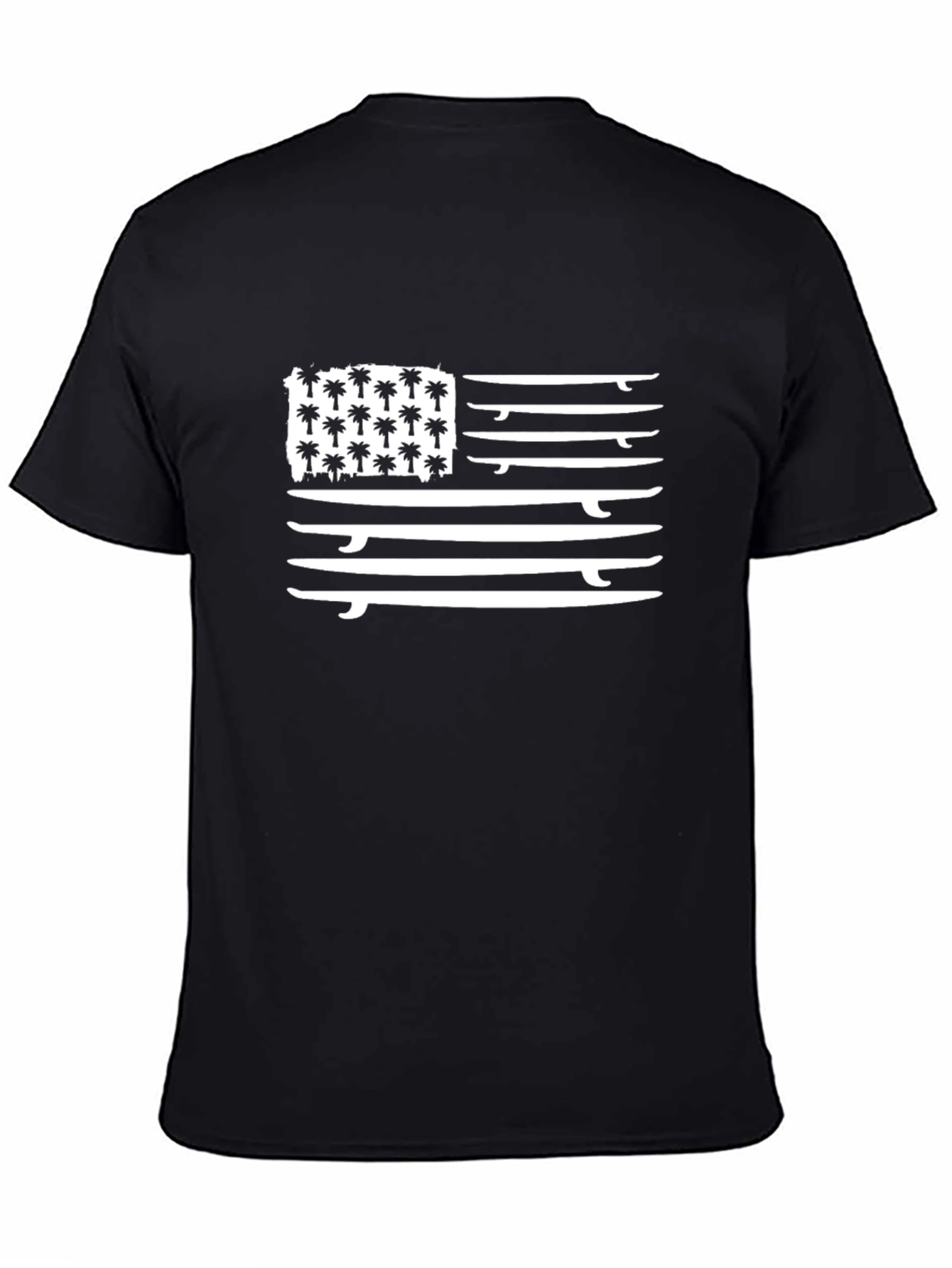 Surfboard American Flag T-Shirt