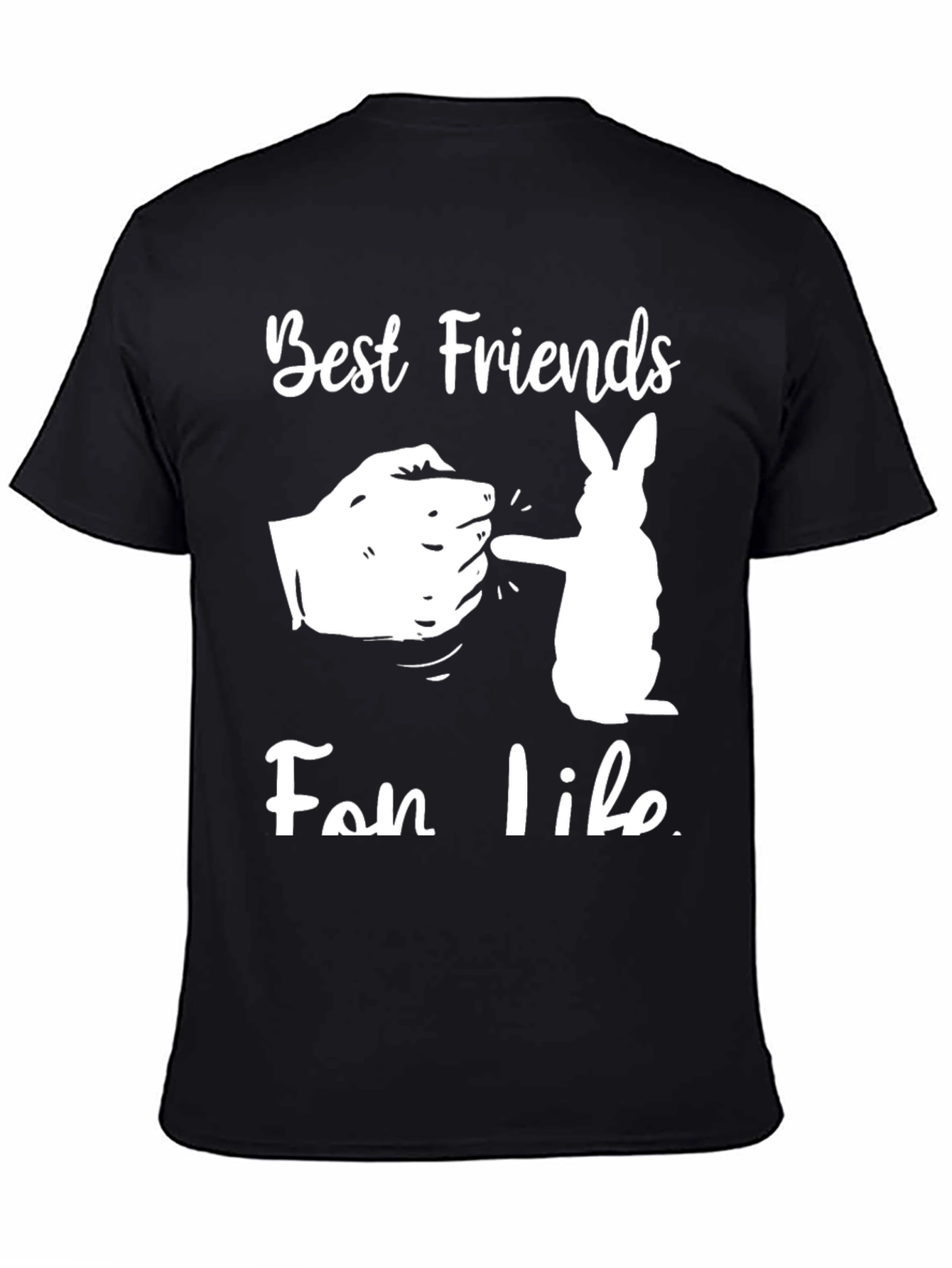 Best Friends Fist Bump T-Shirt - Black