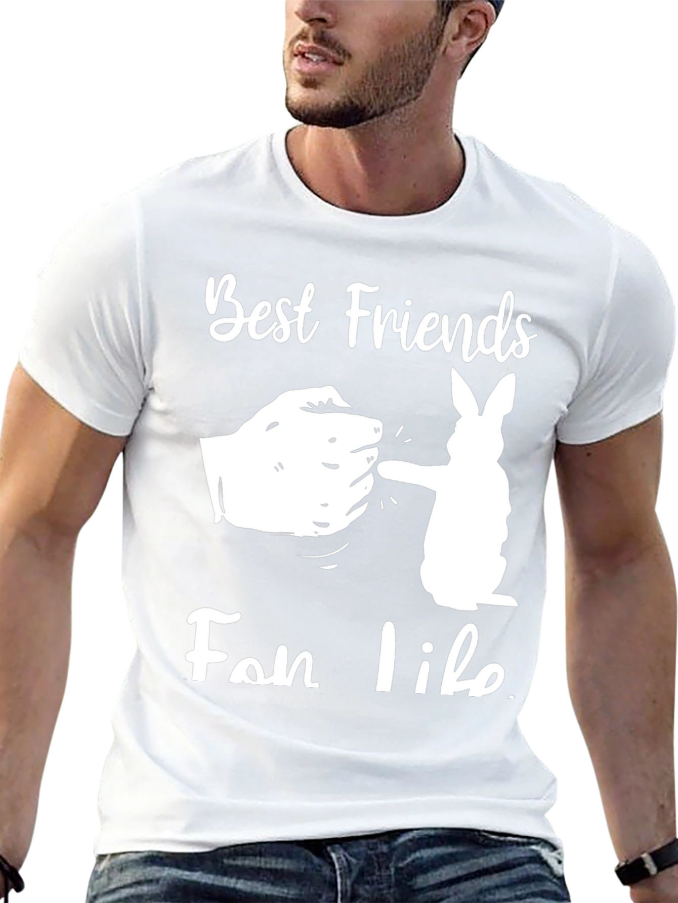 Best Friends Fist Bump T-Shirt - Black