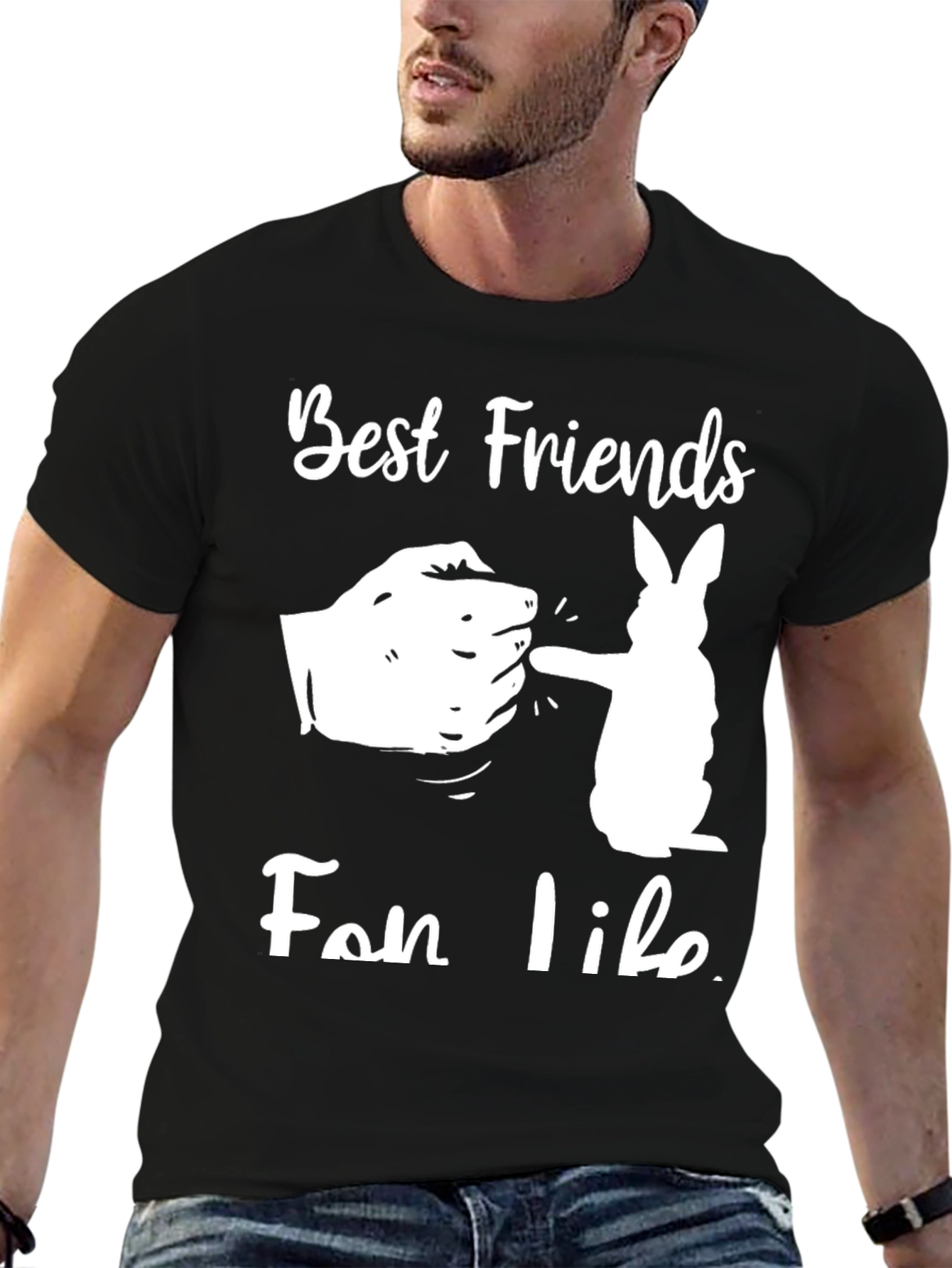 Best Friends Fist Bump T-Shirt - Black