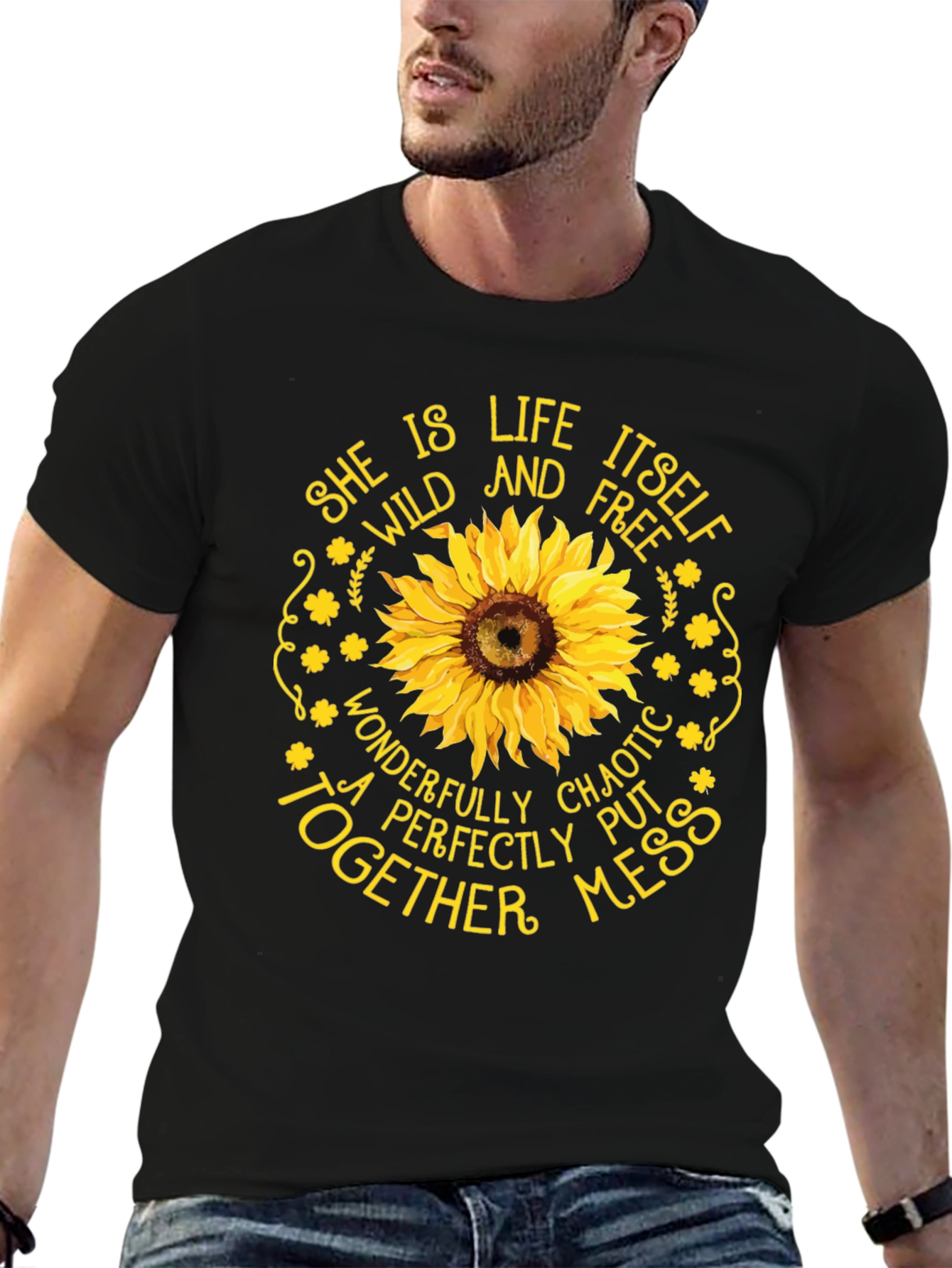 She is Life Sunflower Graphic T-Shirt
