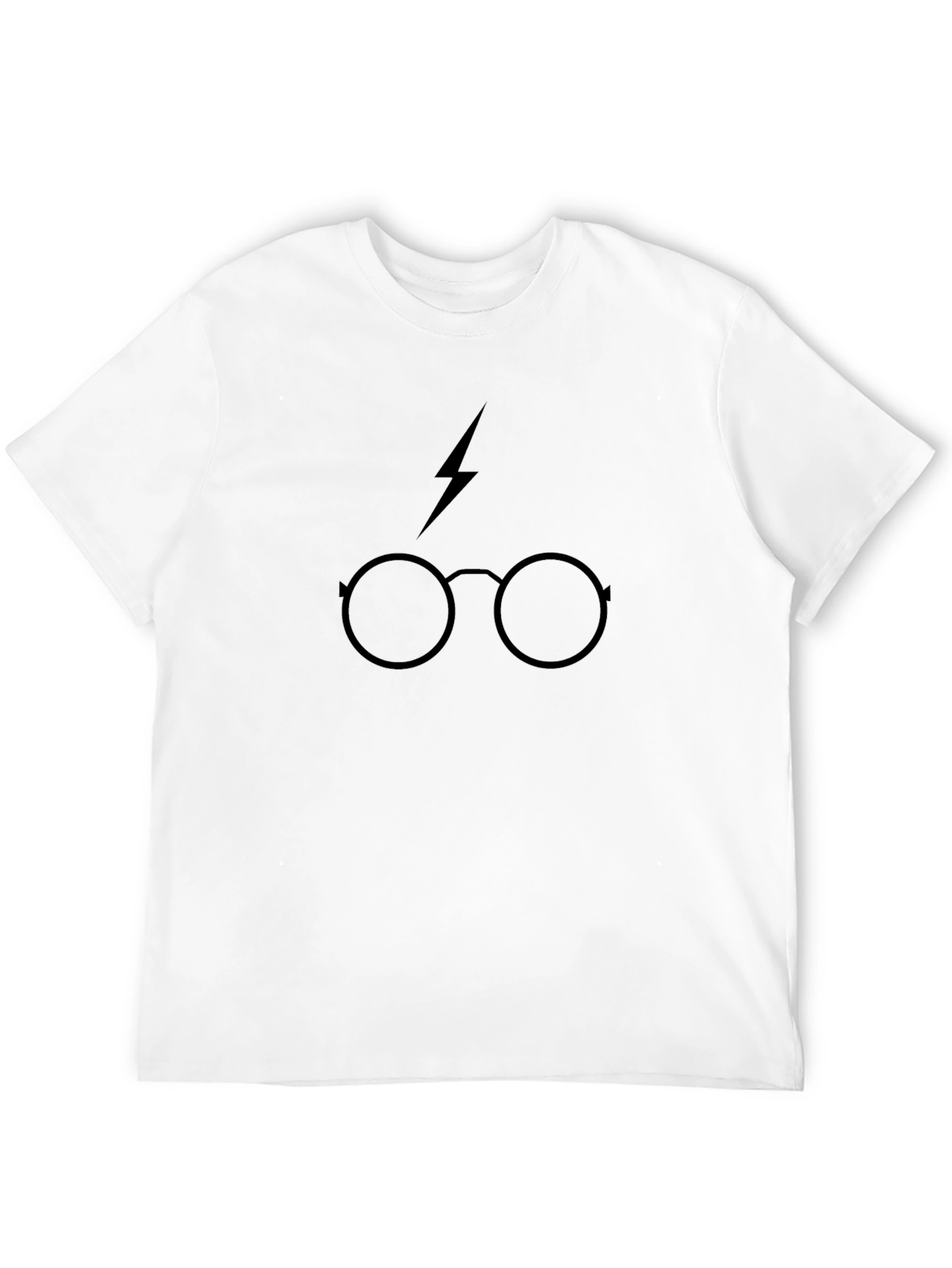 Harry Potter Inspired Glasses & Bolt Black T-Shirt