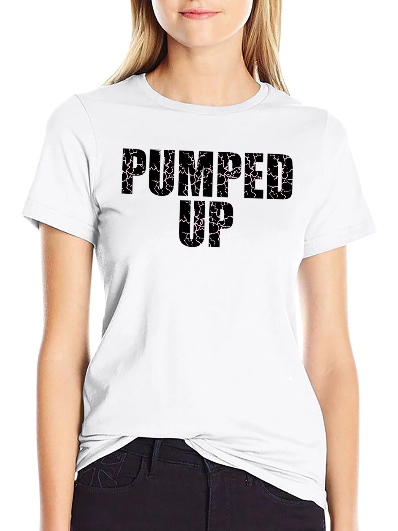 Pumped Up Black Graphic Tee