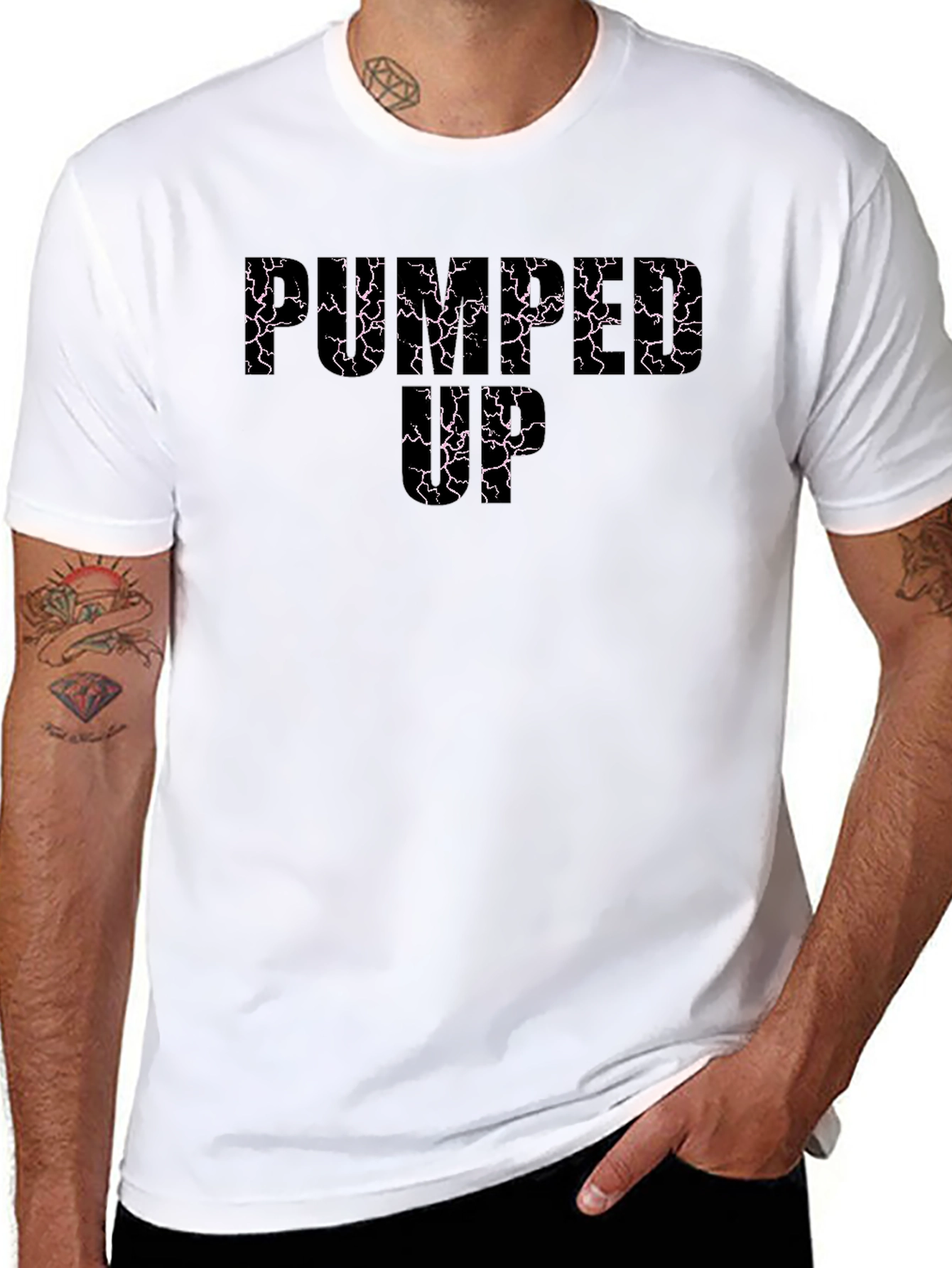 Pumped Up Black Graphic Tee