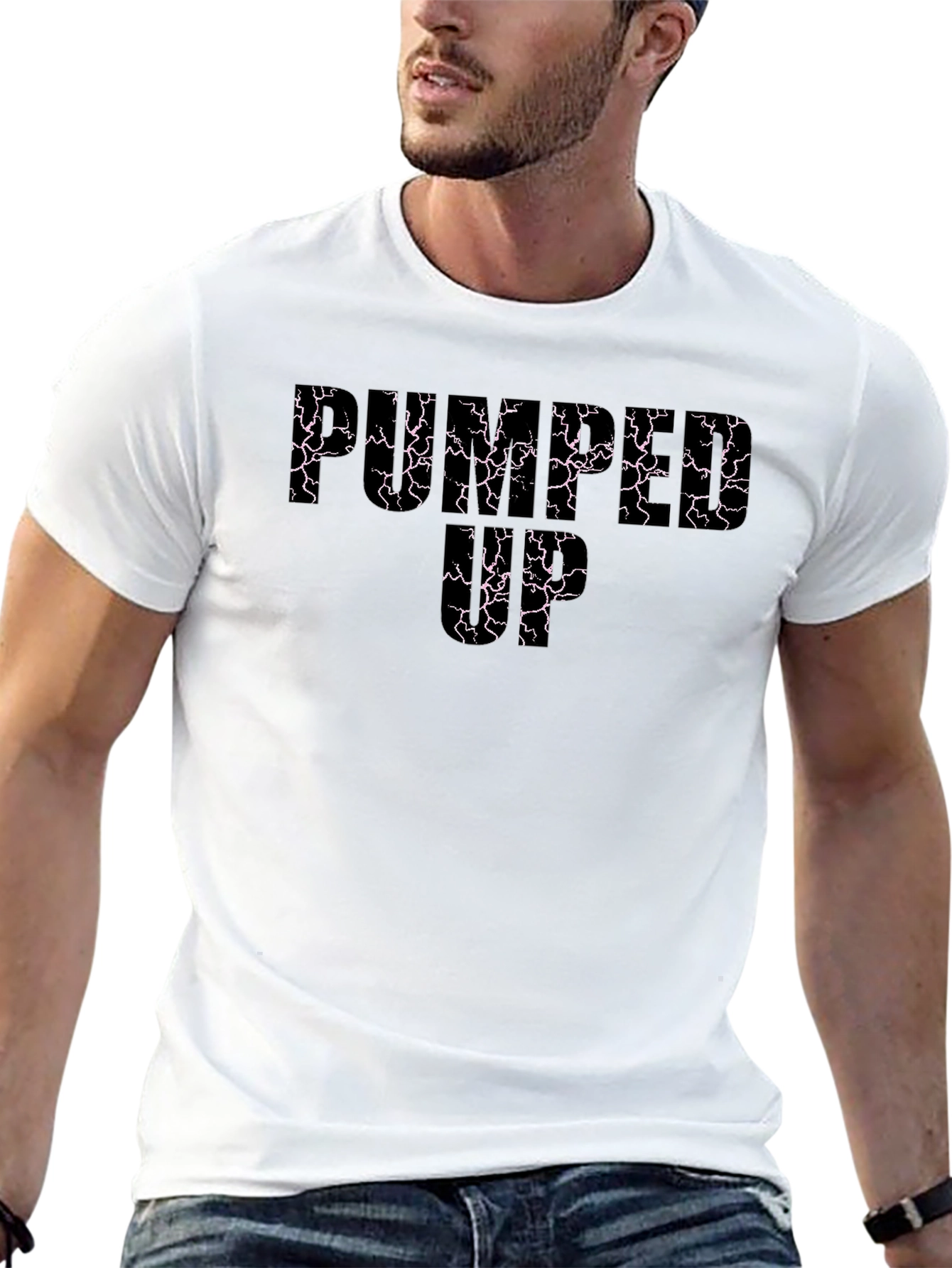 Pumped Up Black Graphic Tee