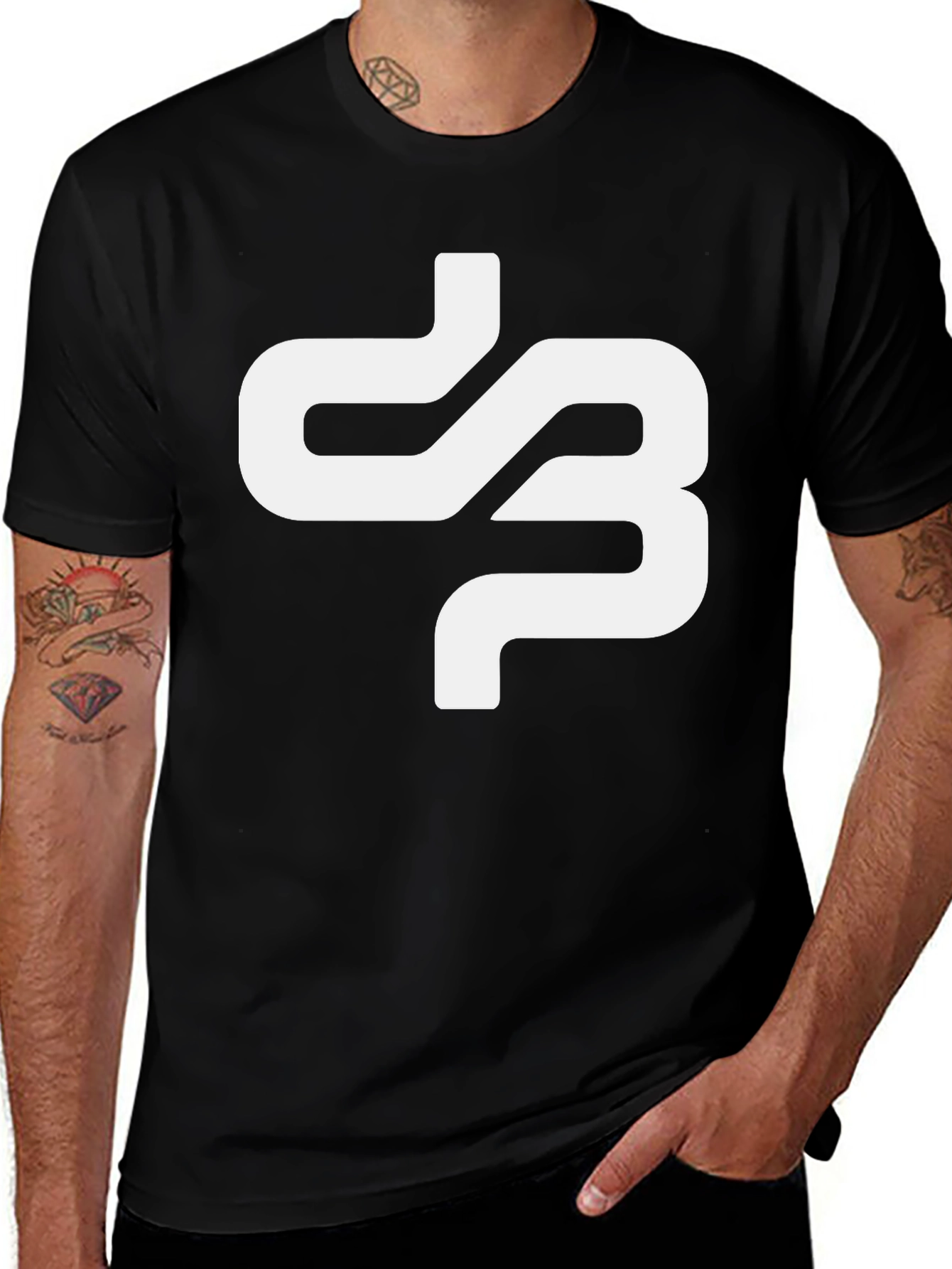 Abstract Logo Black T-Shirt