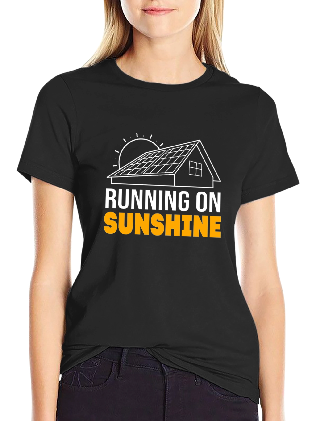 Running on Sunshine Solar Panel T-Shirt