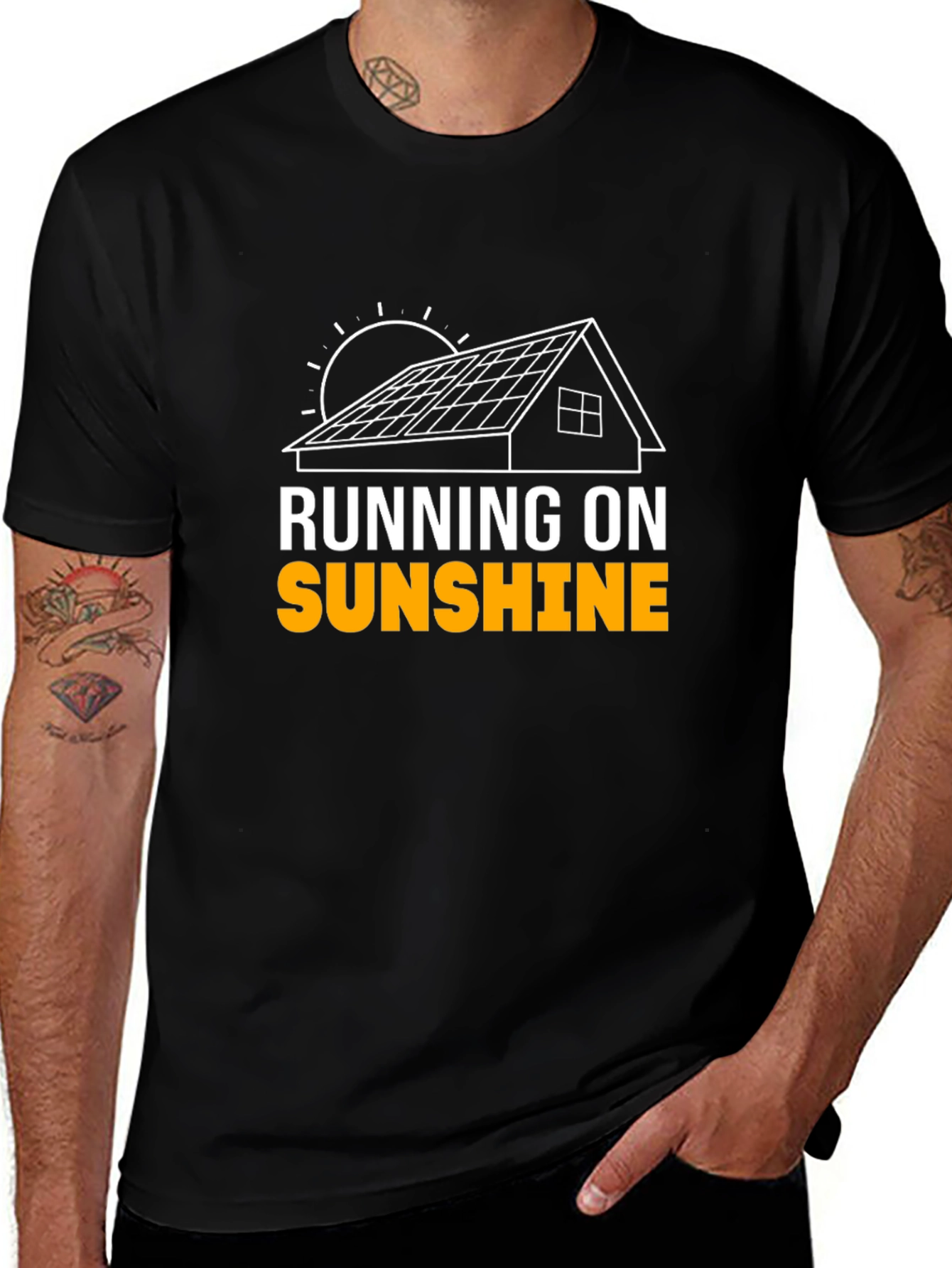 Running on Sunshine Solar Panel T-Shirt