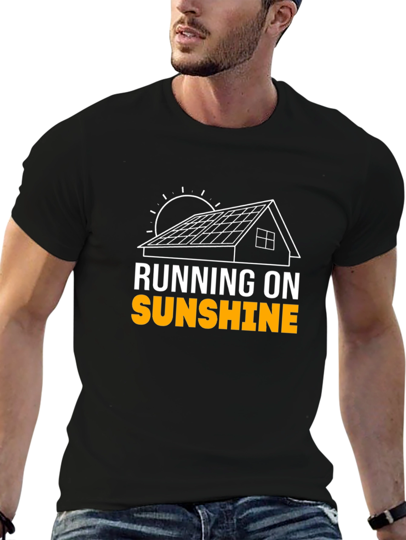Running on Sunshine Solar Panel T-Shirt