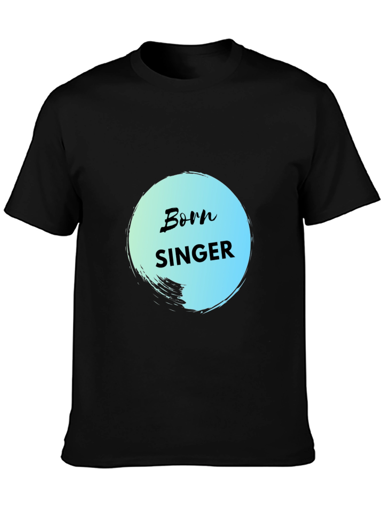 Born Singer Black Cotton Graphic Tee