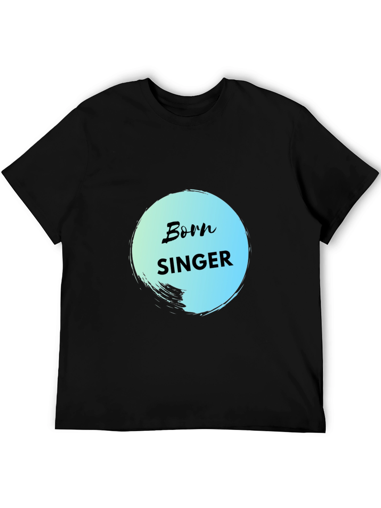 Born Singer Black Cotton Graphic Tee