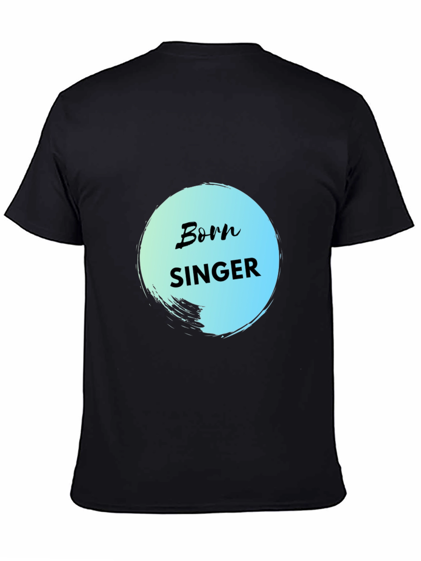 Born Singer Black Cotton Graphic Tee