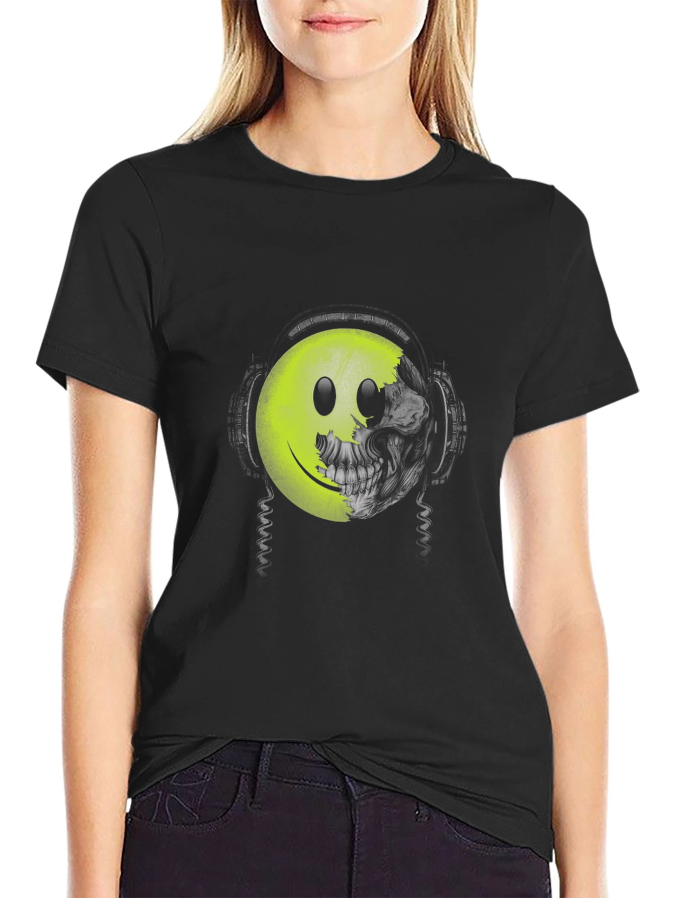 Skull Smiley Face T-Shirt
