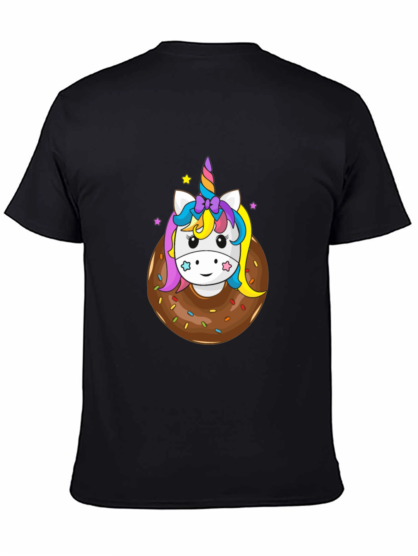 Unicorn Donut Graphic Tee - Black