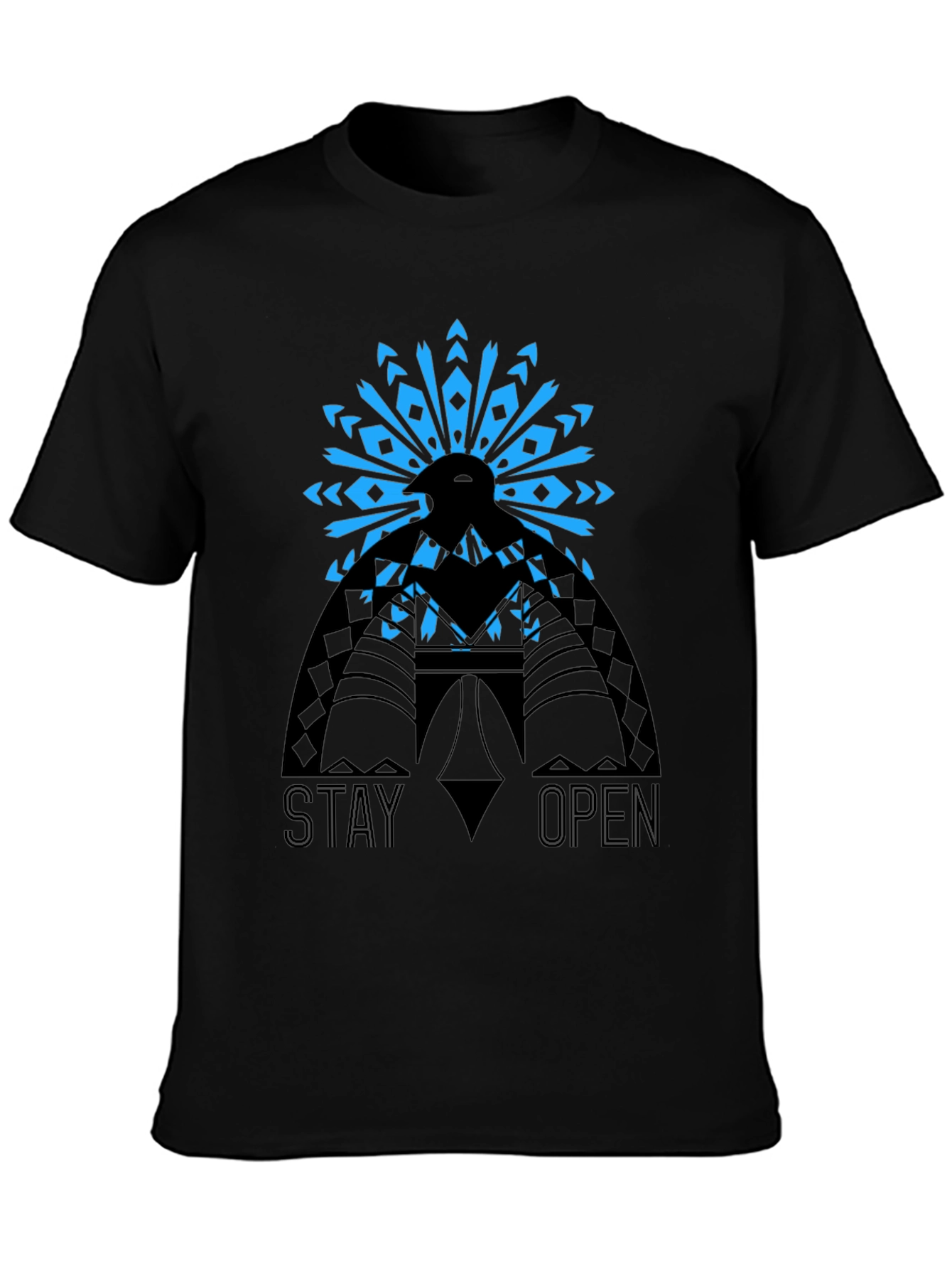 Stay Open Graphic Tee - Black