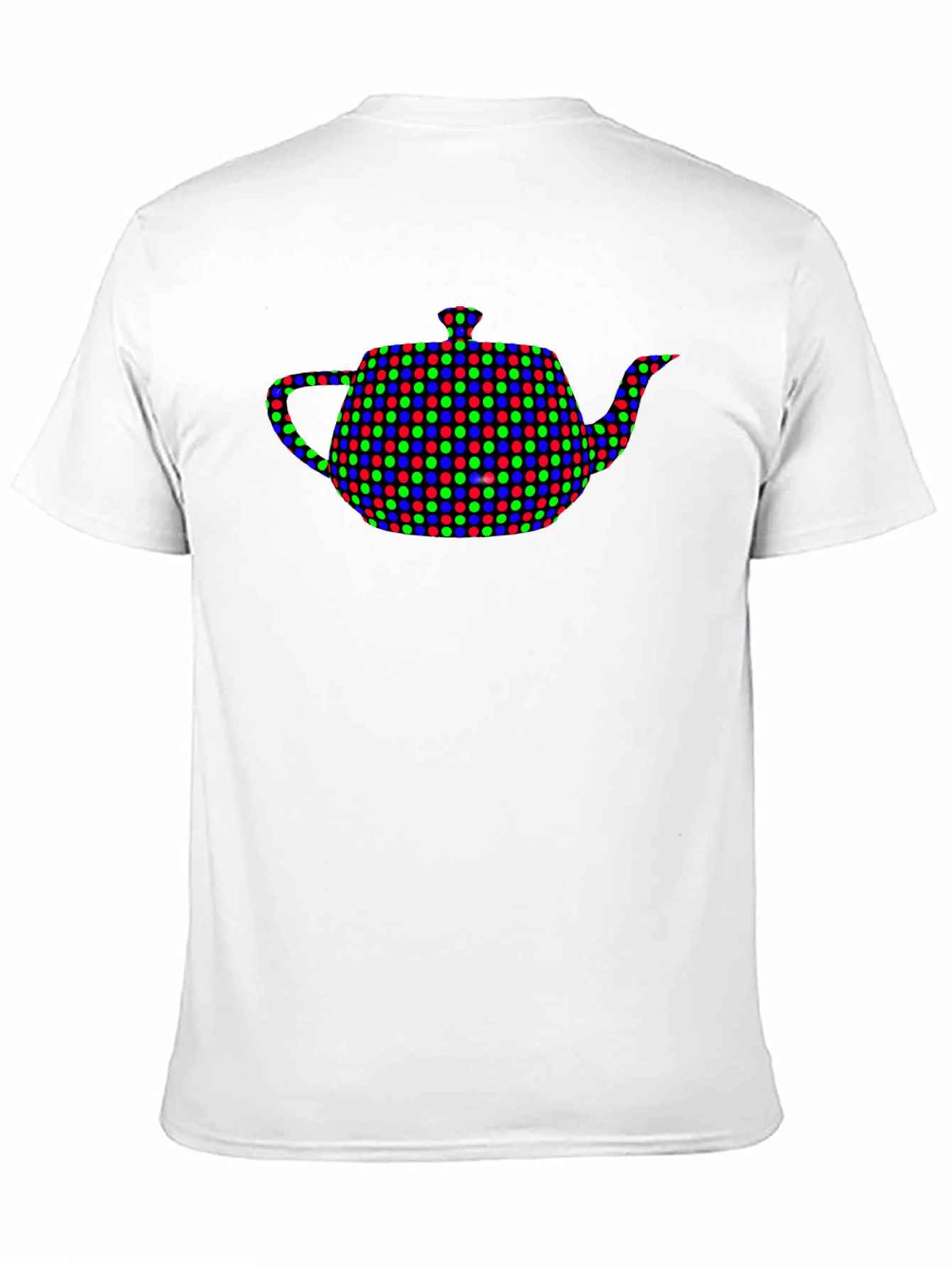 Teapot Dot Pattern Black T-Shirt
