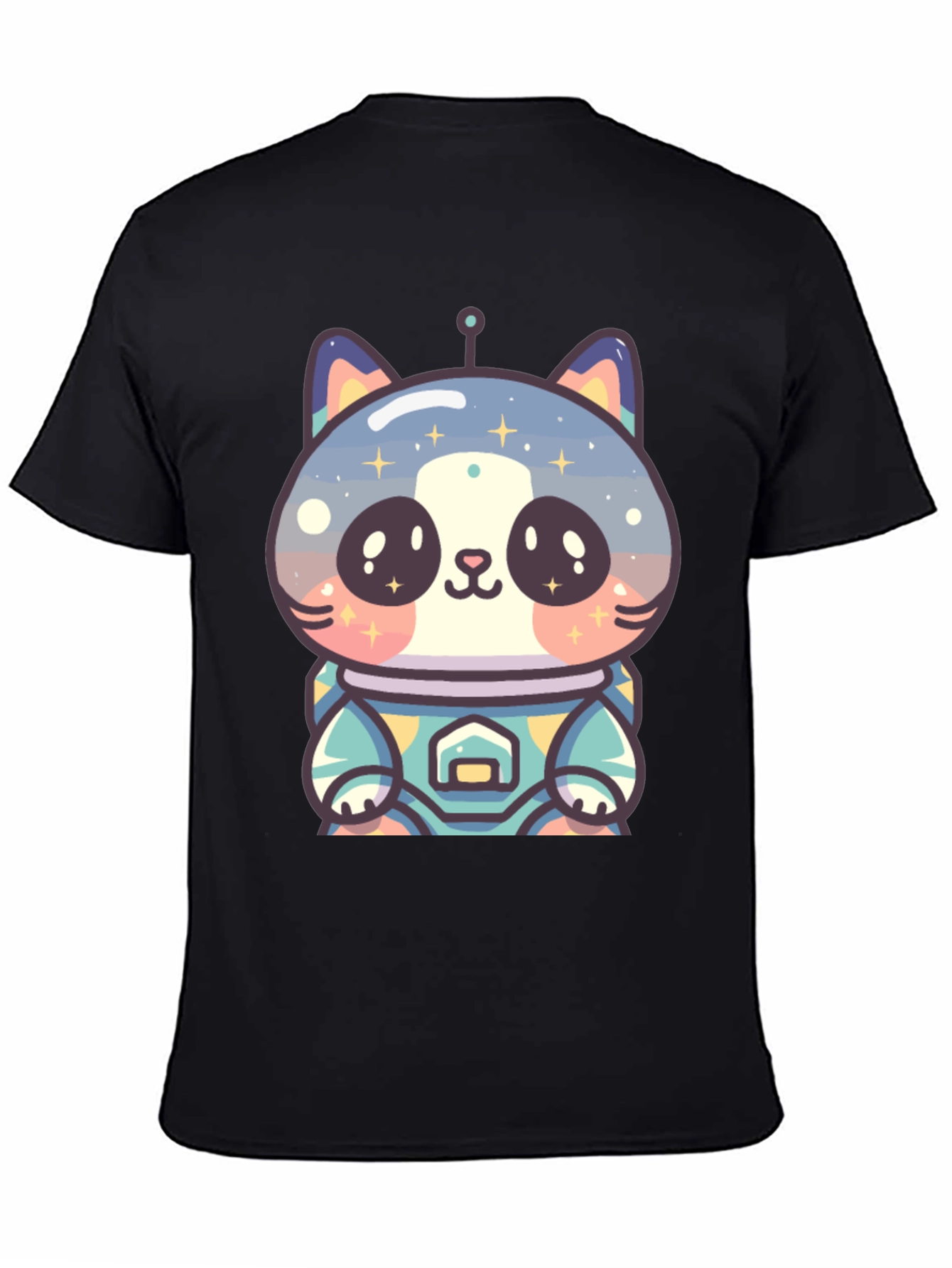 Astronaut Cat T-Shirt - Black Unique Design