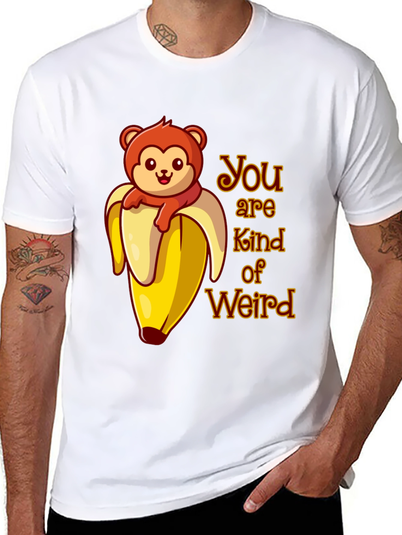 You are Kind of Weird Monkey Banana Graphic T-Shirt