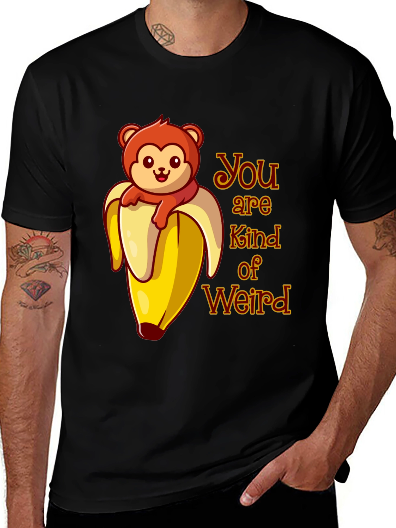 You are Kind of Weird Monkey Banana Graphic T-Shirt