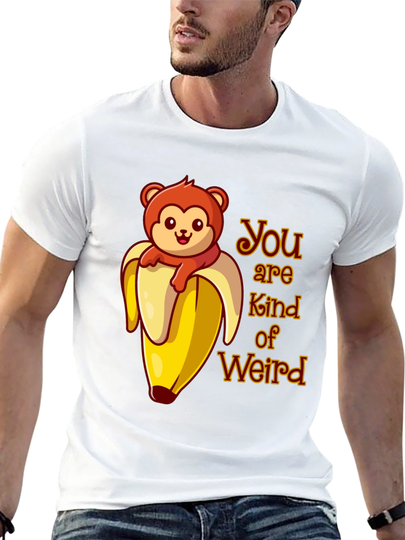 You are Kind of Weird Monkey Banana Graphic T-Shirt