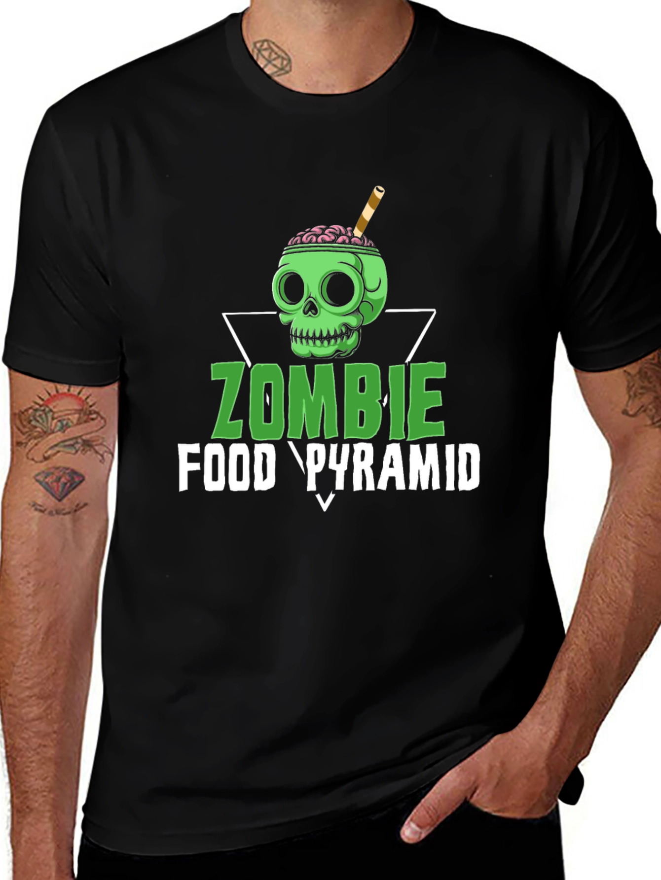 Zombie Food Pyramid Graphic Tee