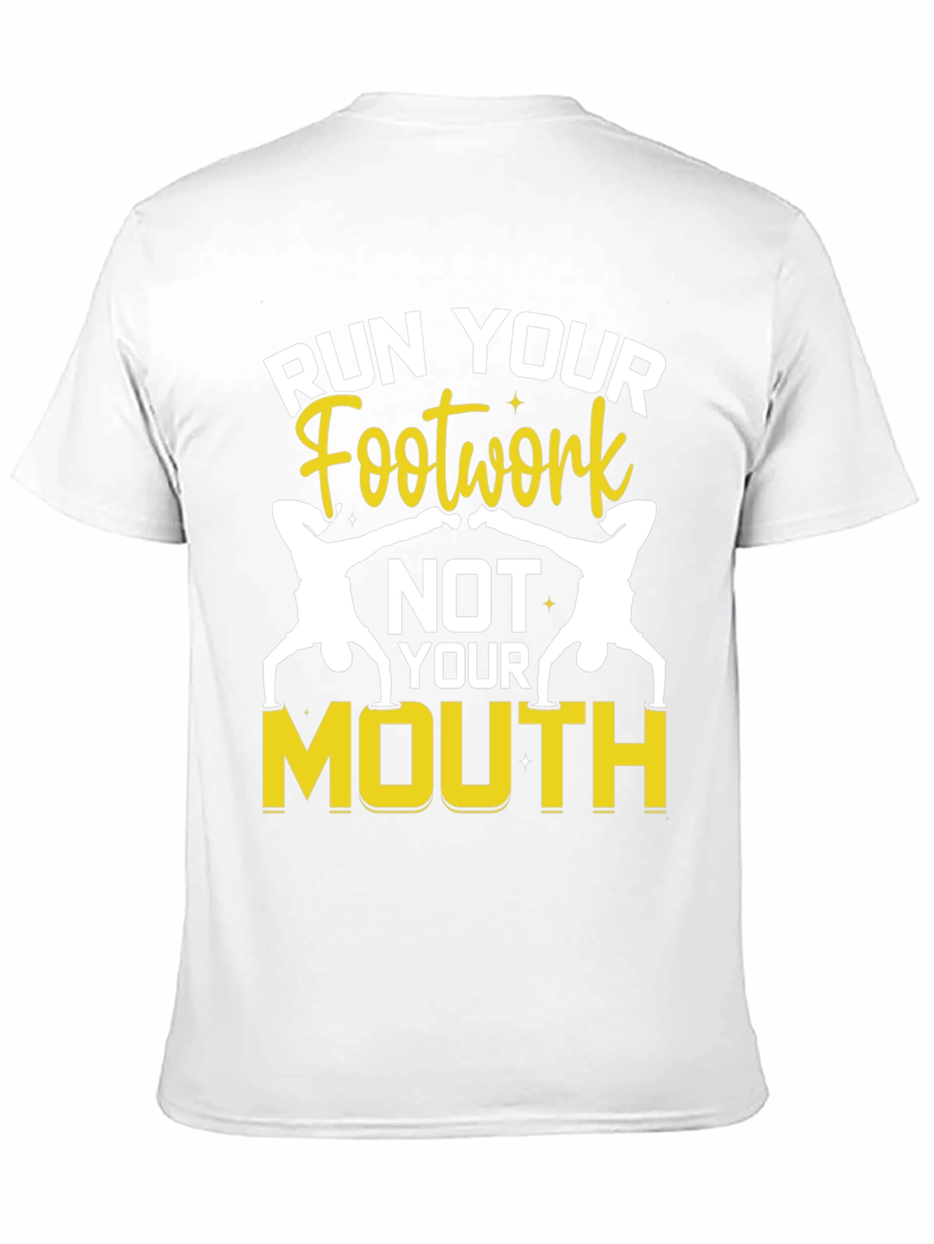 Run Your Footwork Black Graphic Tee