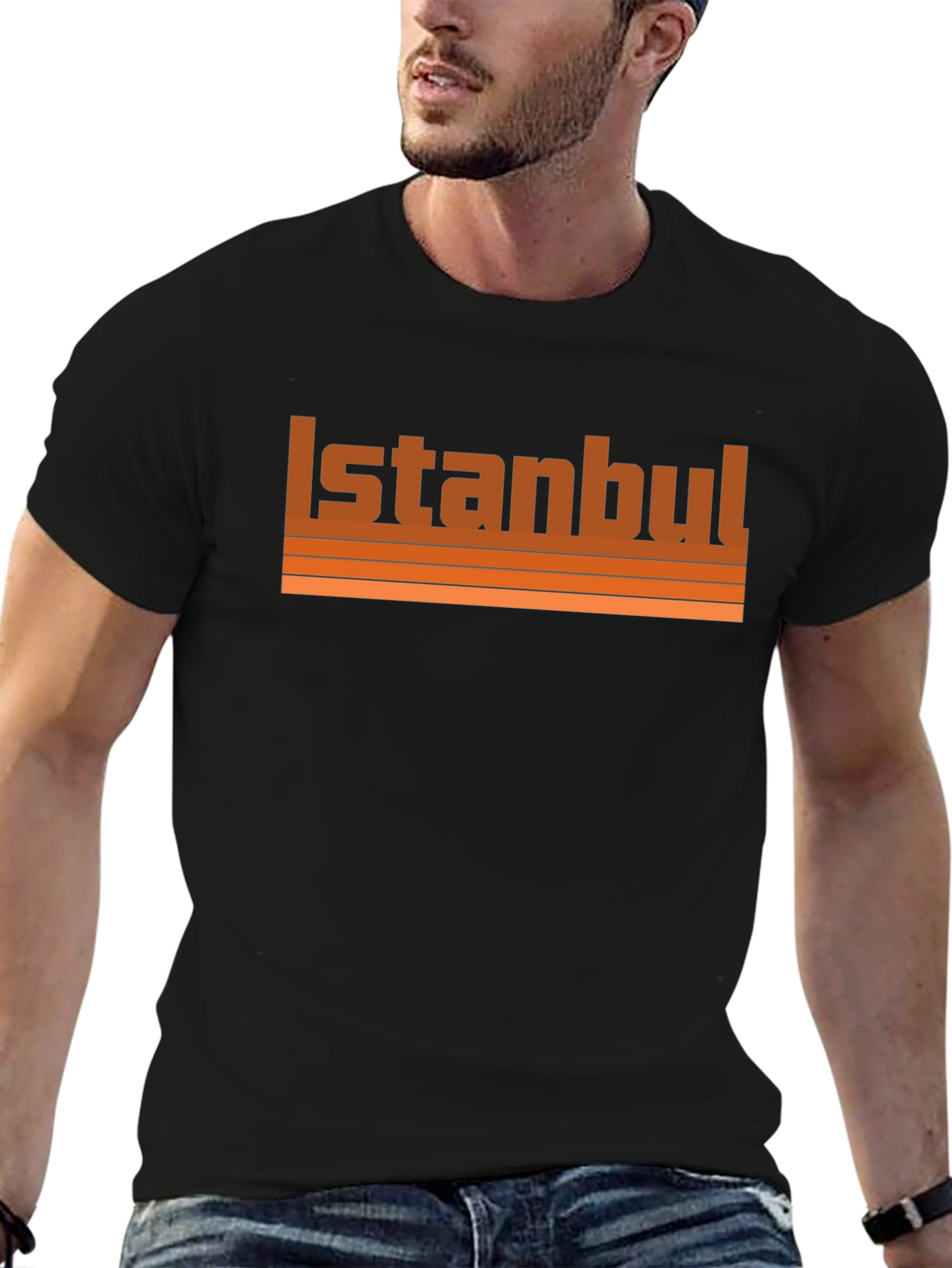 Istanbul Retro Style Black Graphic Tee