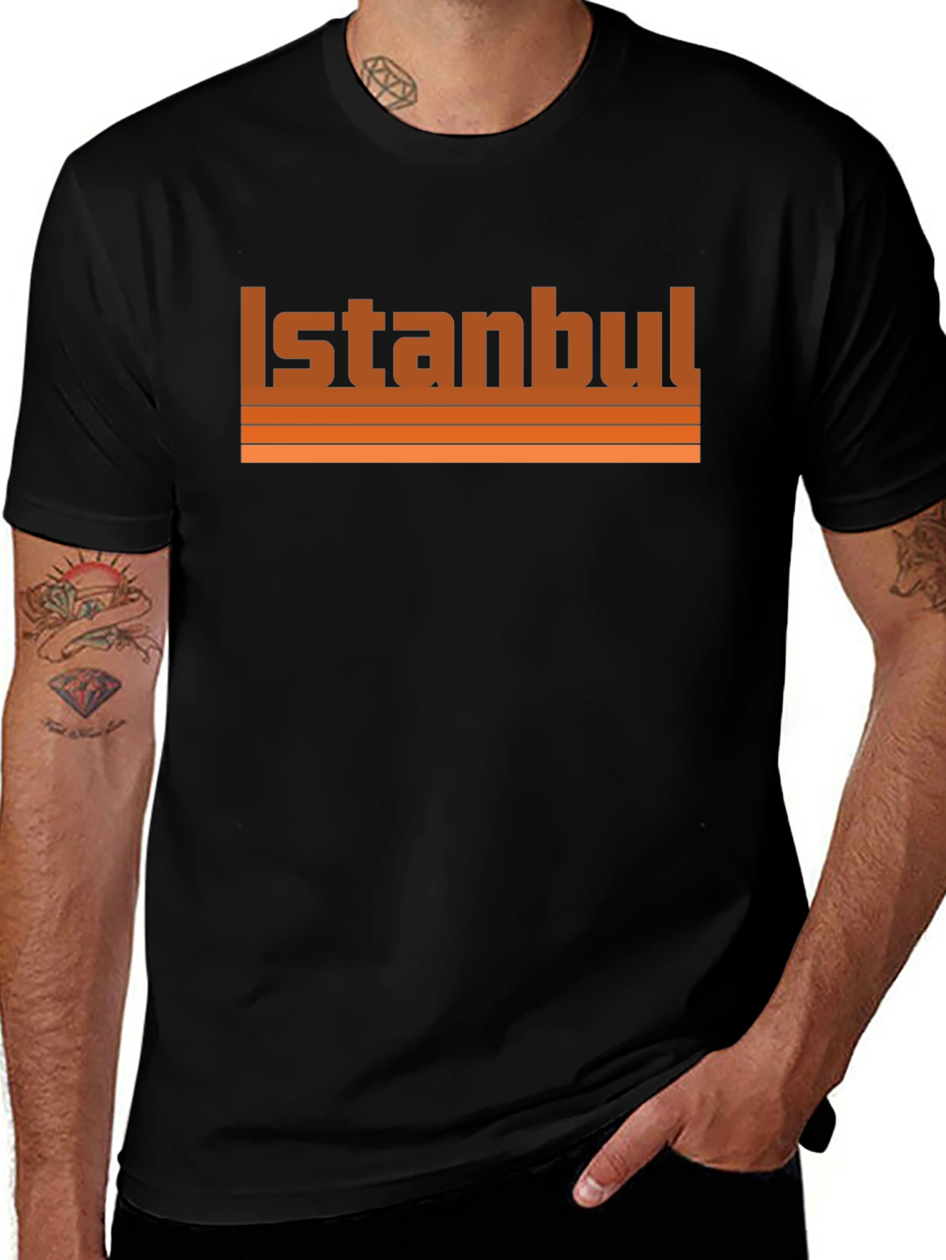 Istanbul Retro Style Black Graphic Tee