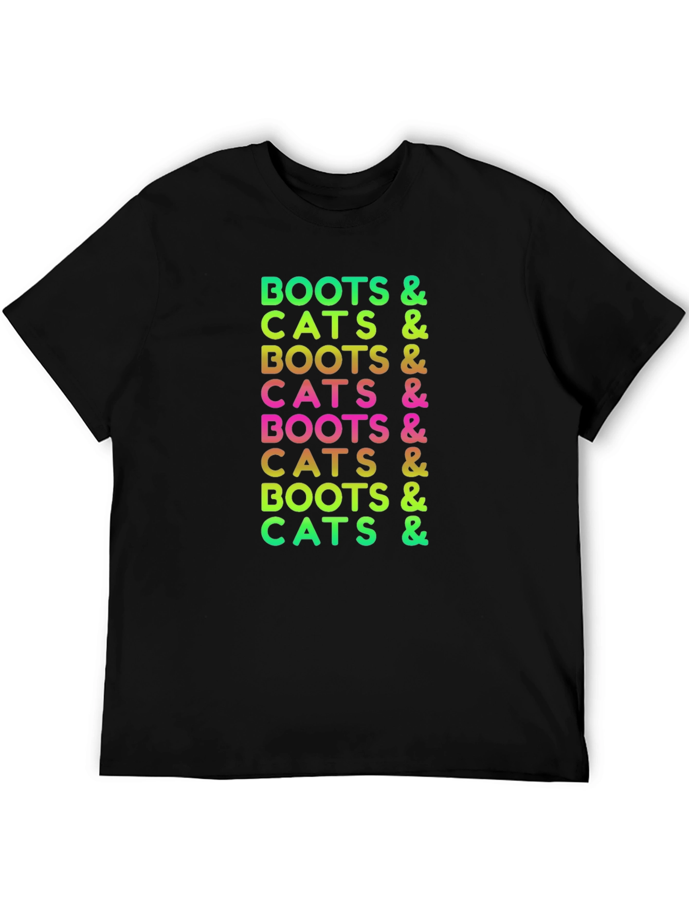 Boots & Cats Mens Graphic T-Shirt