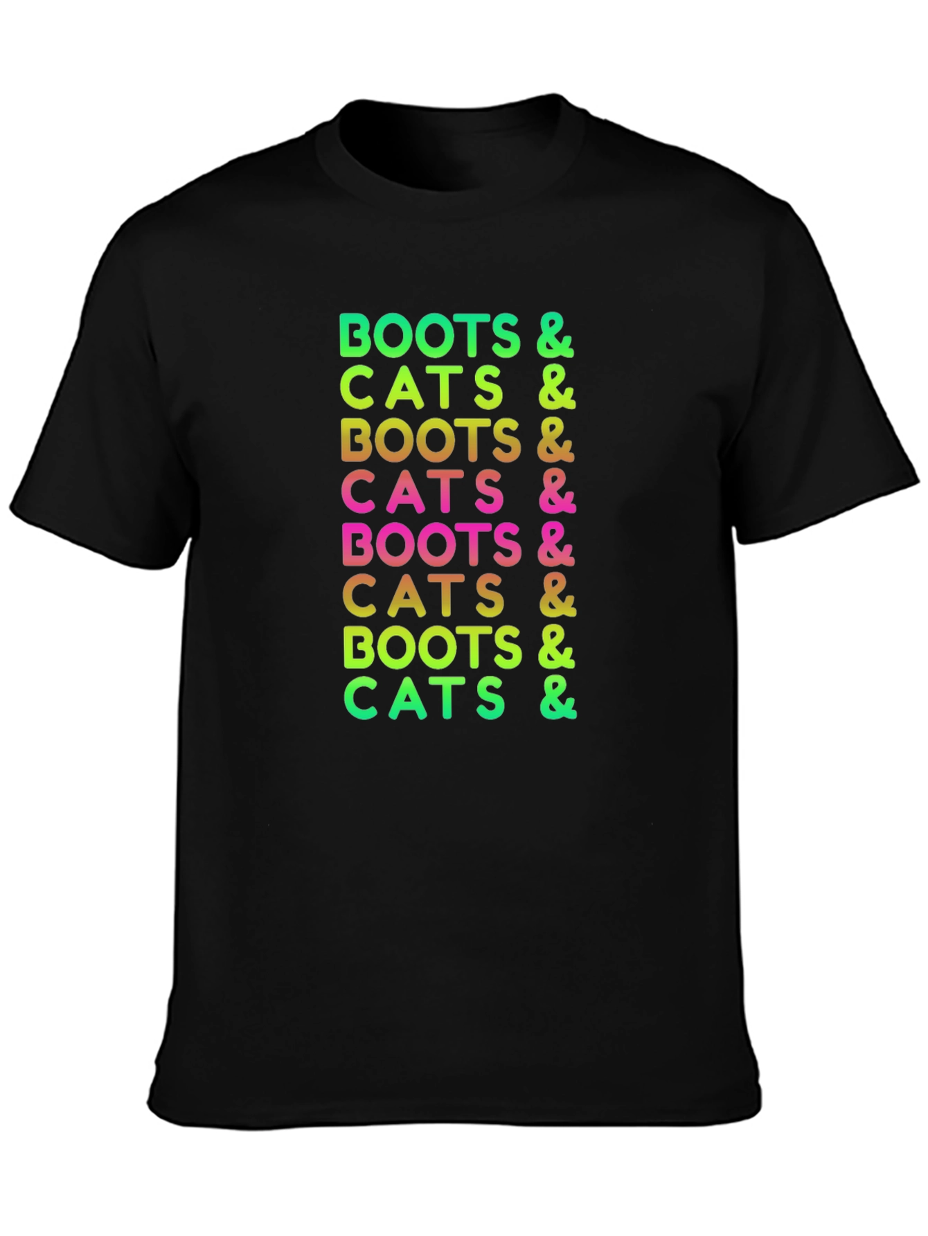 Boots & Cats Mens Graphic T-Shirt