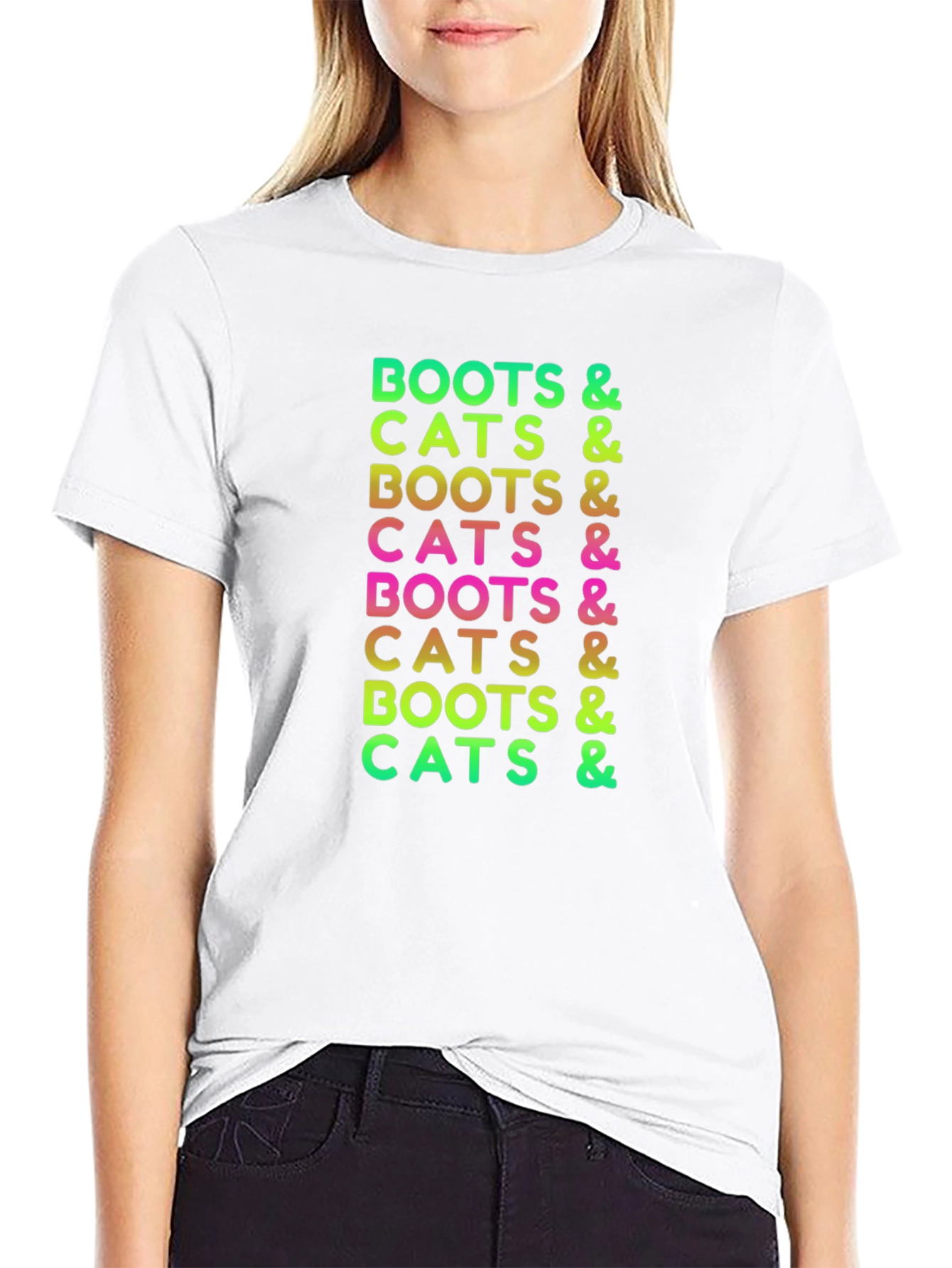 Boots & Cats Mens Graphic T-Shirt