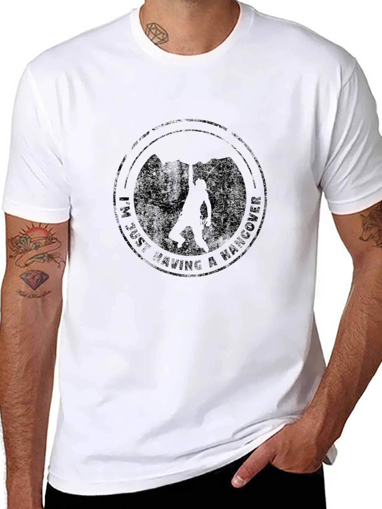 Hangover Climber Graphic Tee - Soft Black T-Shirt