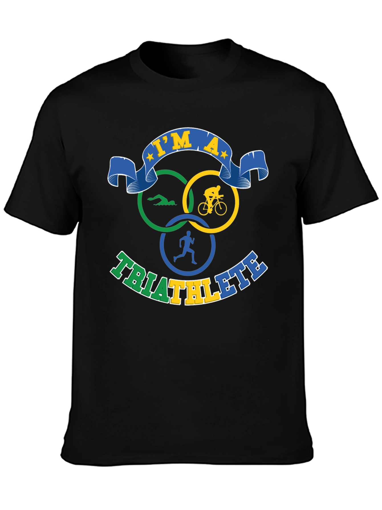 Triathlete T-Shirt: Swim Bike Run Design