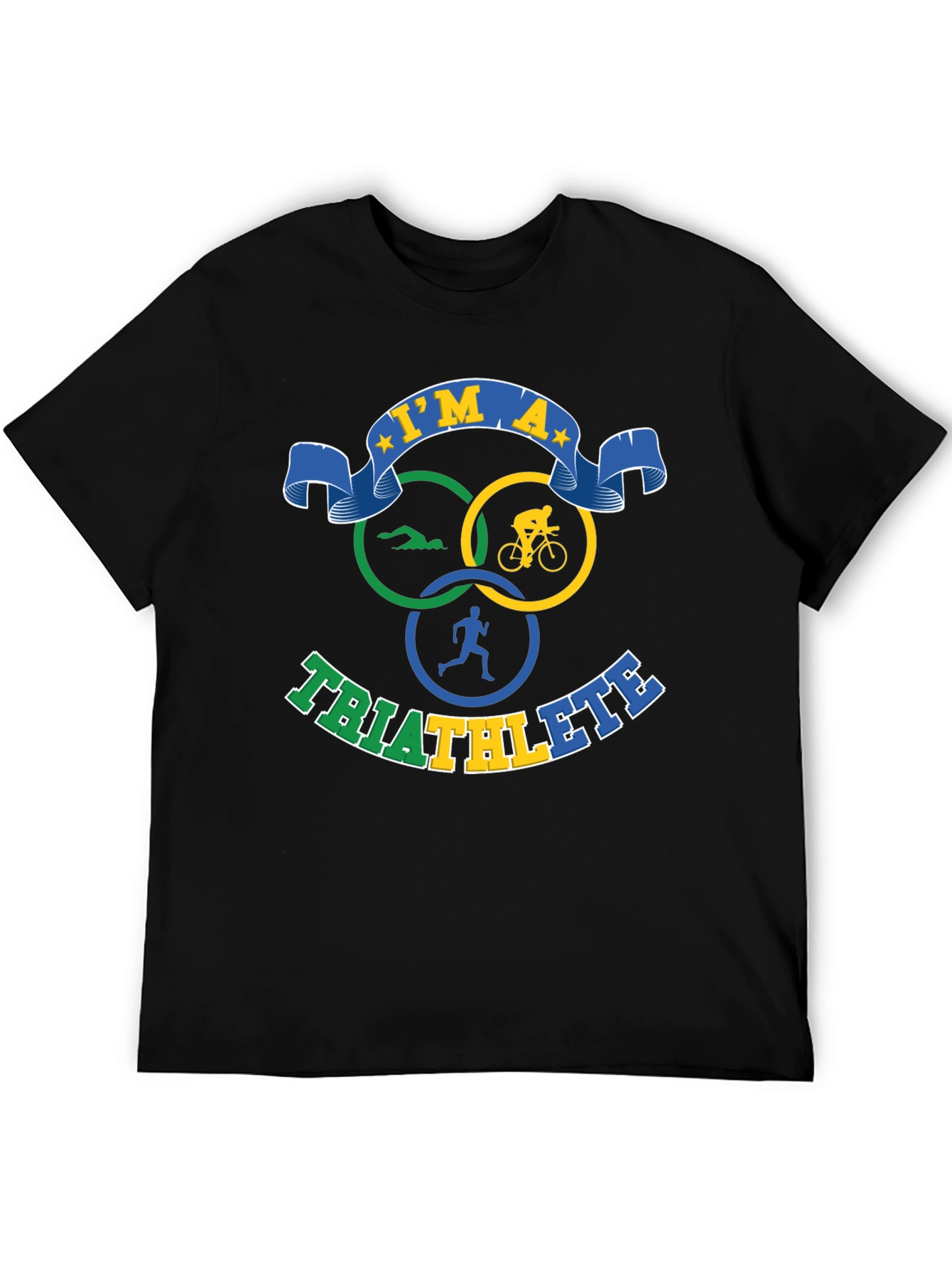 Triathlete T-Shirt: Swim Bike Run Design