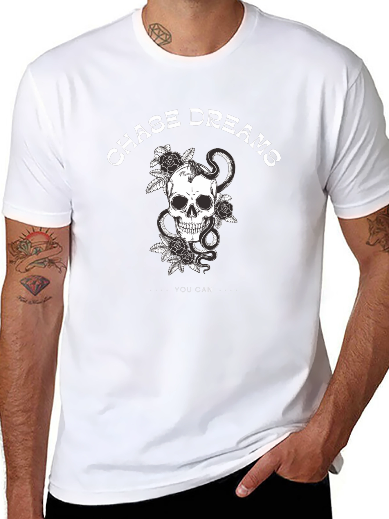 Chase Dreams Skull Graphic T-Shirt