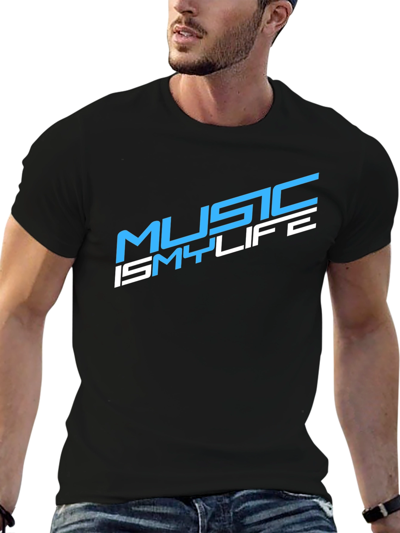 Music Is My Life Black T-Shirt