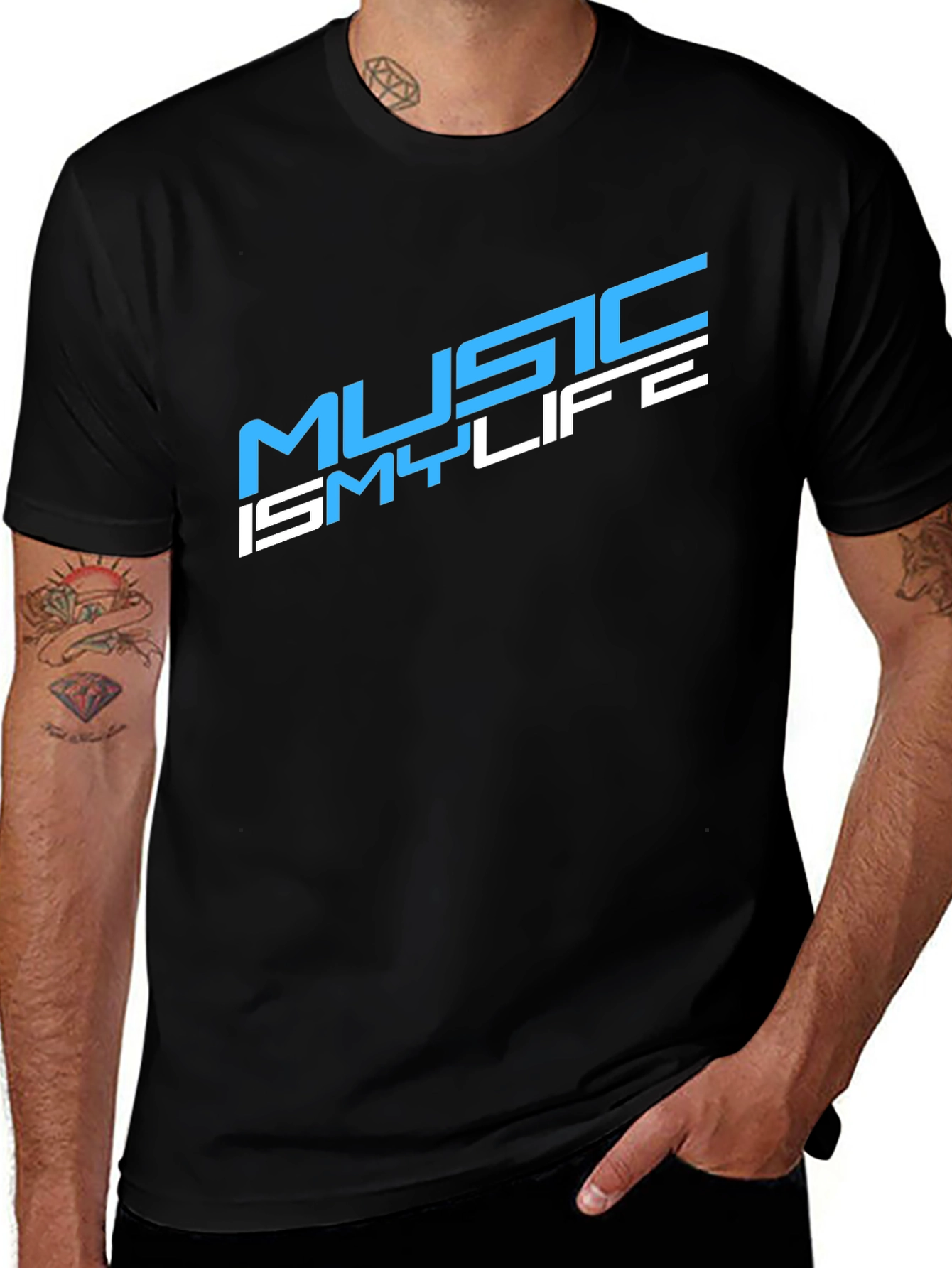 Music Is My Life Black T-Shirt