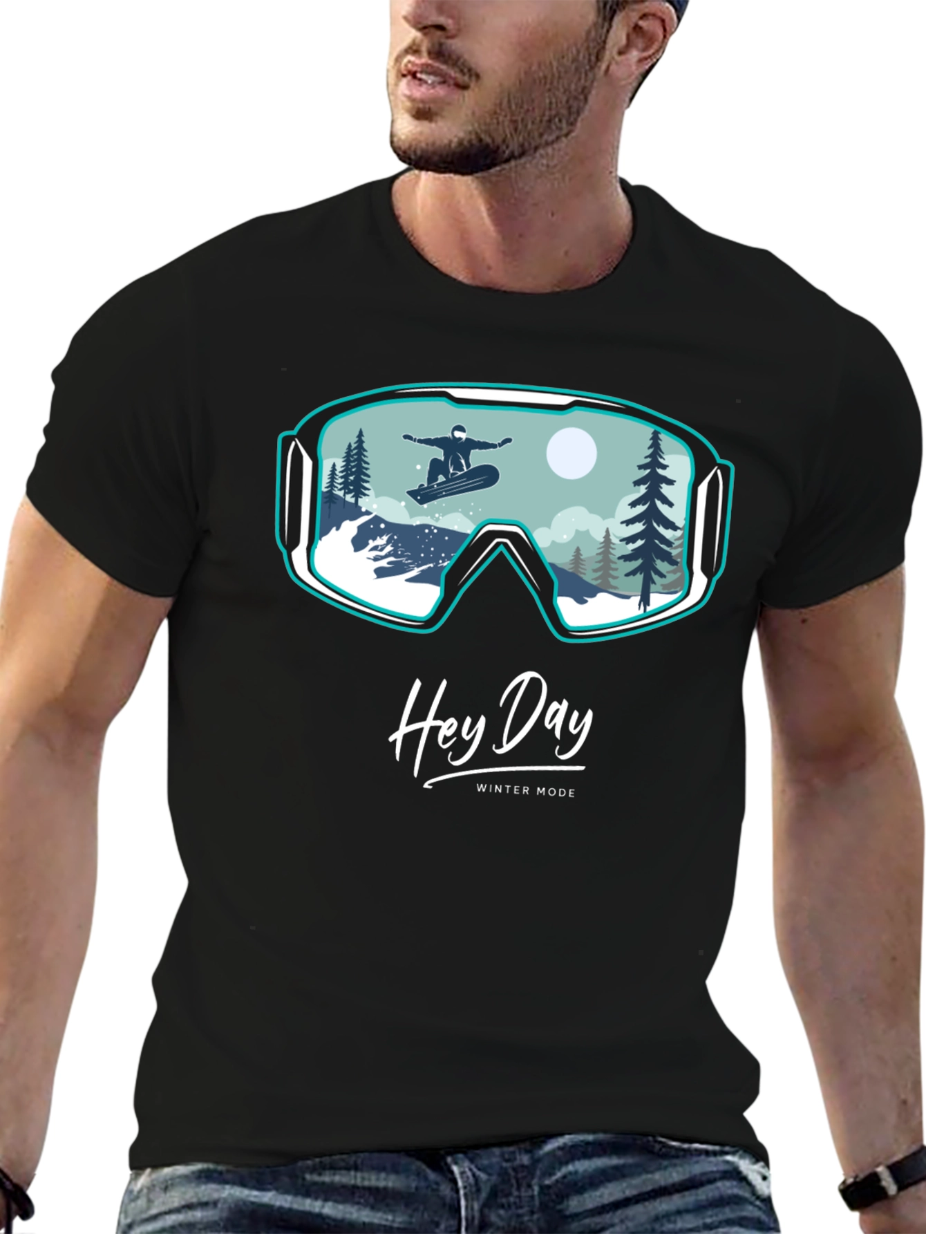 Winter Mode Graphic Tee - Hey Day Snowboard Design