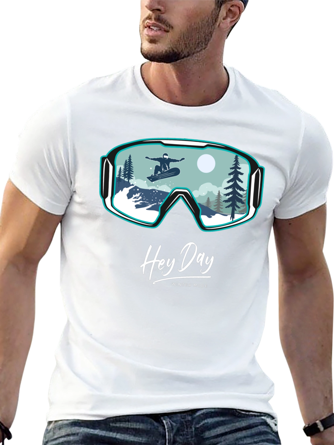 Winter Mode Graphic Tee - Hey Day Snowboard Design