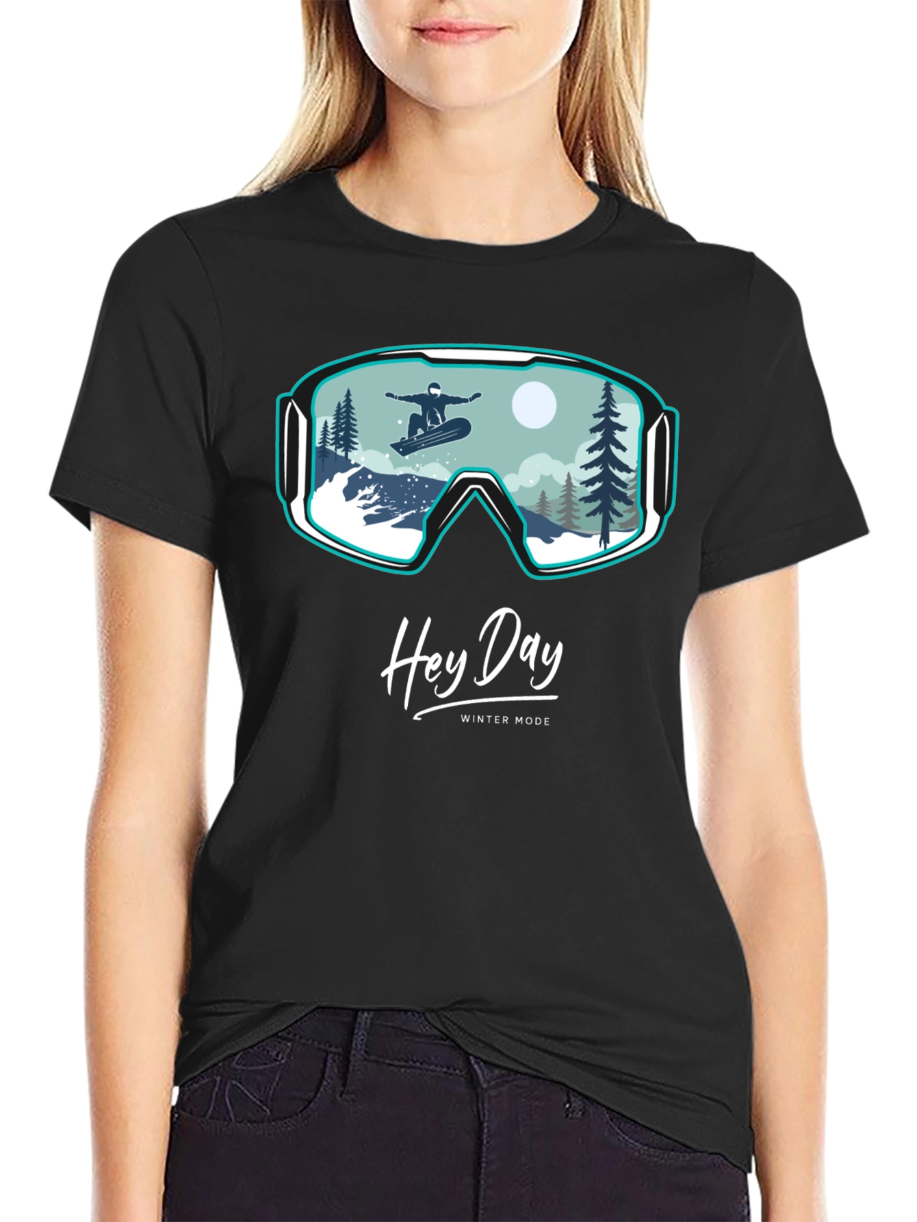 Winter Mode Graphic Tee - Hey Day Snowboard Design