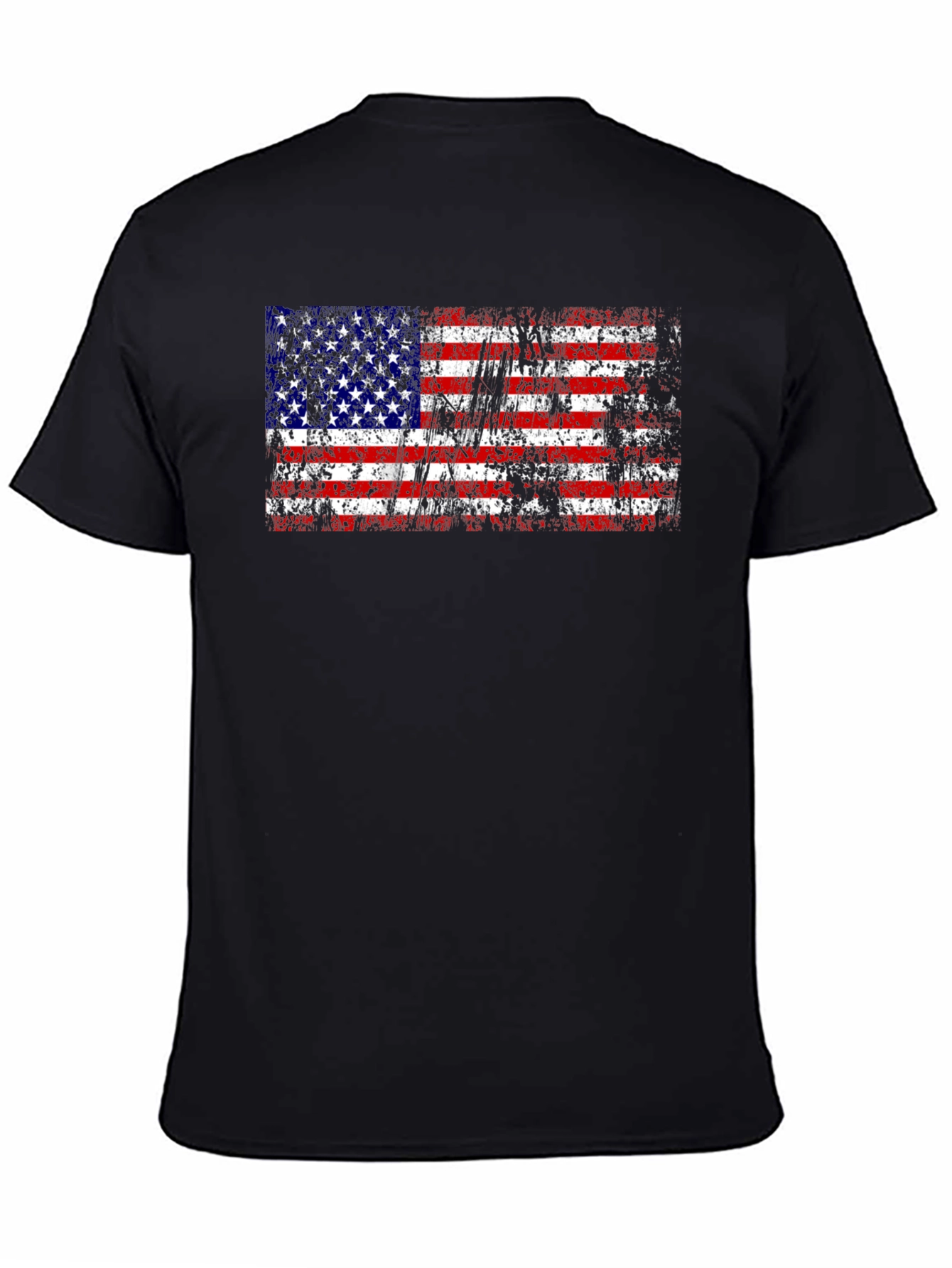 USA Flag Distressed Graphic T-Shirt