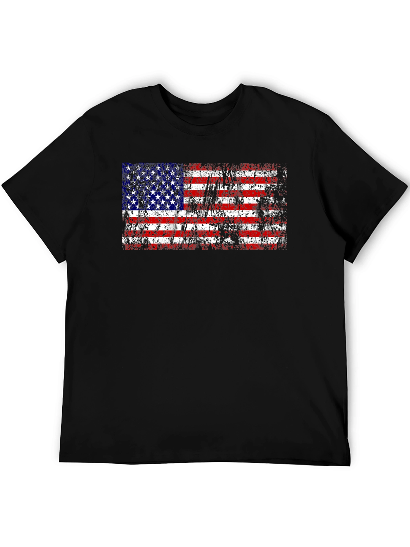 USA Flag Distressed Graphic T-Shirt