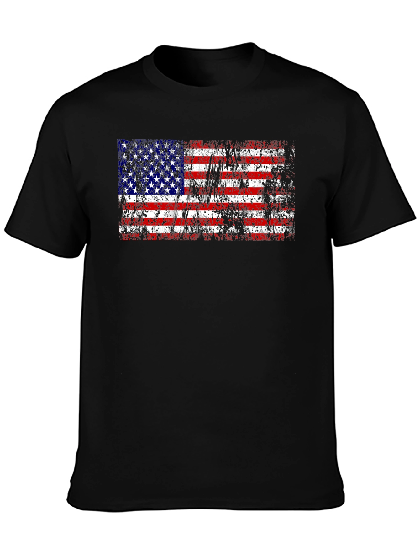 USA Flag Distressed Graphic T-Shirt
